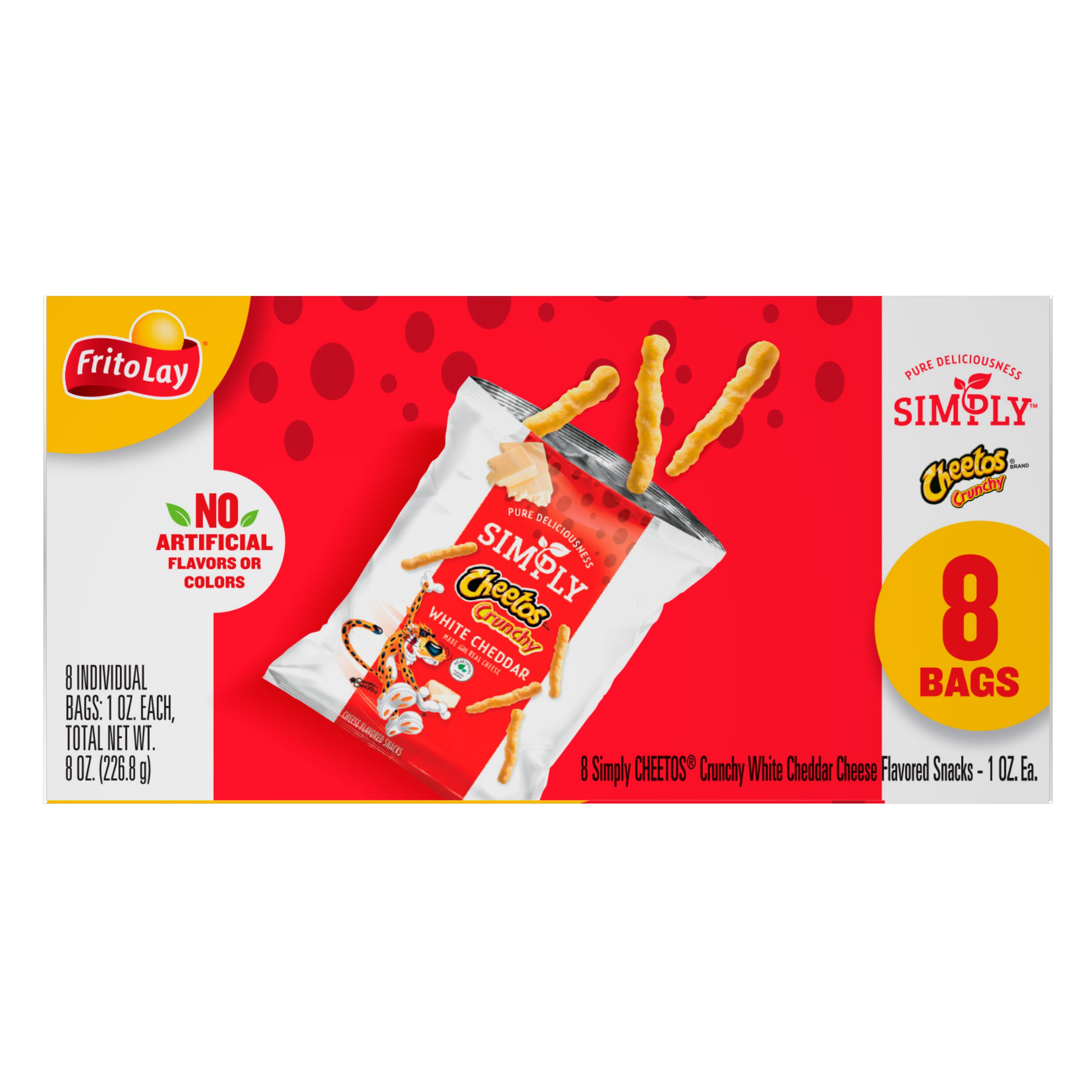 Cheetos, Simply, Crunchy, White Cheddar, Cheese Flavored Snacks thumbnail