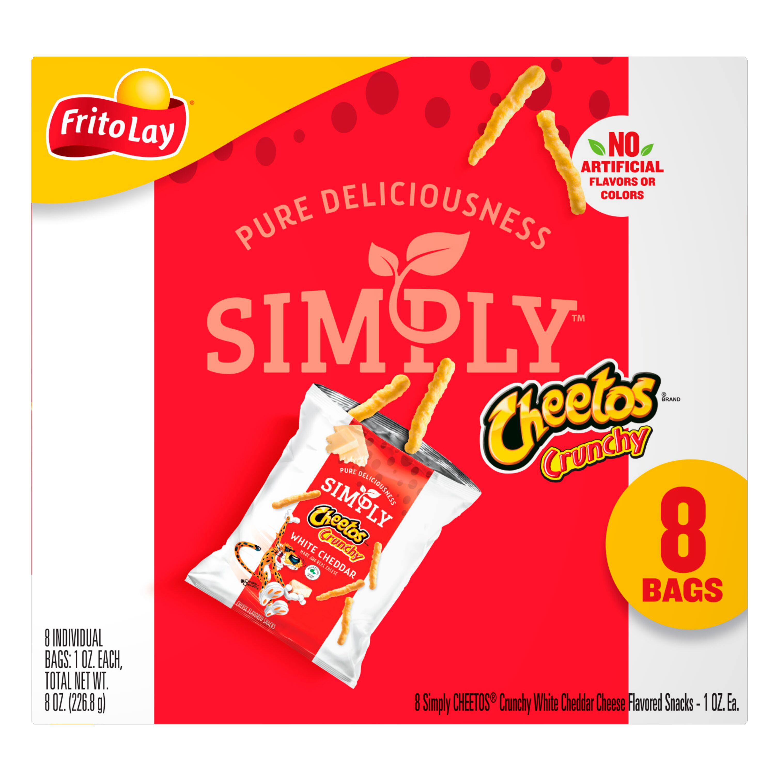 Cheetos, Simply, Crunchy, White Cheddar, Cheese Flavored Snacks thumbnail