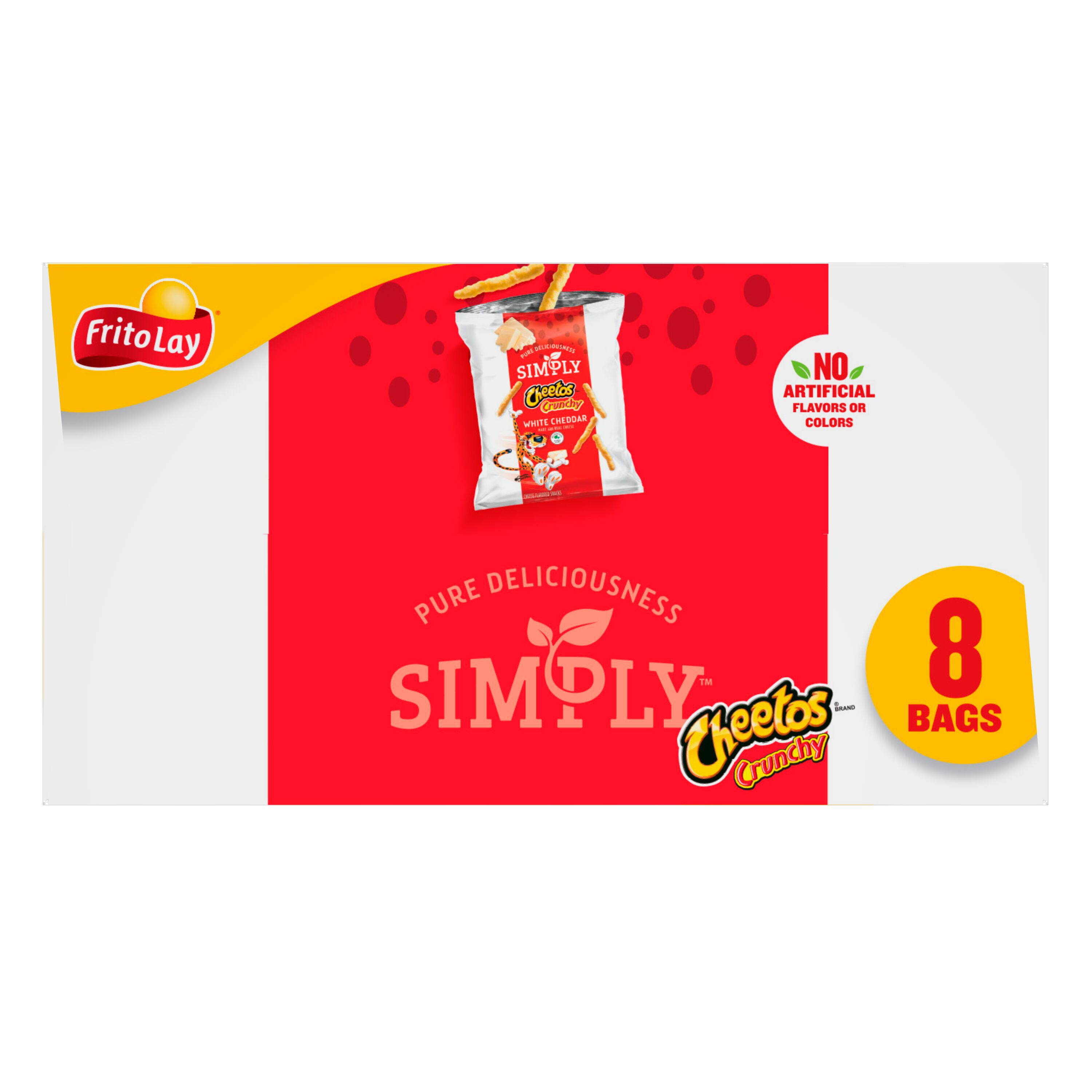 Cheetos, Simply, Crunchy, White Cheddar, Cheese Flavored Snacks thumbnail