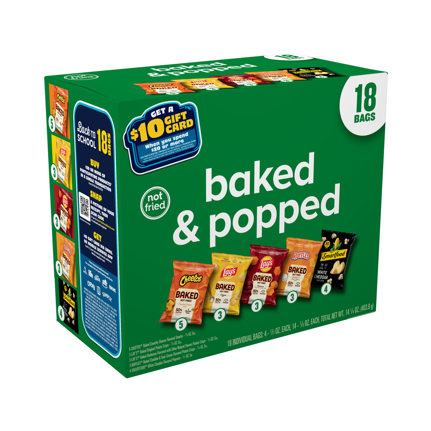 Frito-Lay, Baked & Popped Mix, Variety Pack