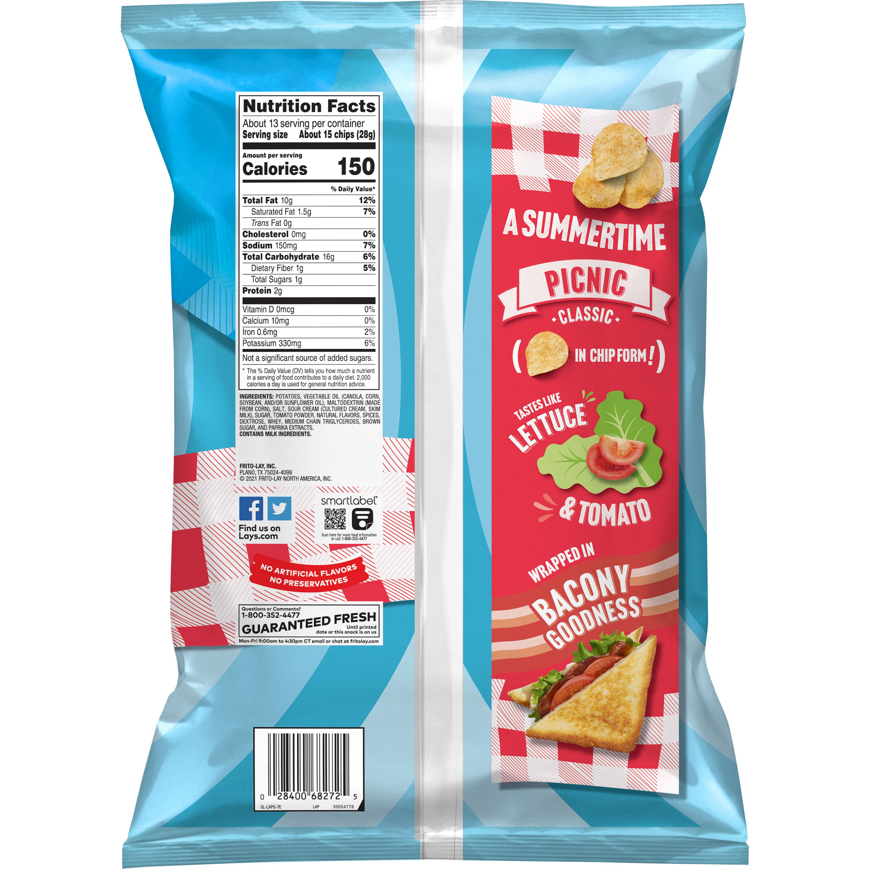 Lay's, Party Size, Summer BLT Flavored, Potato Chips thumbnail
