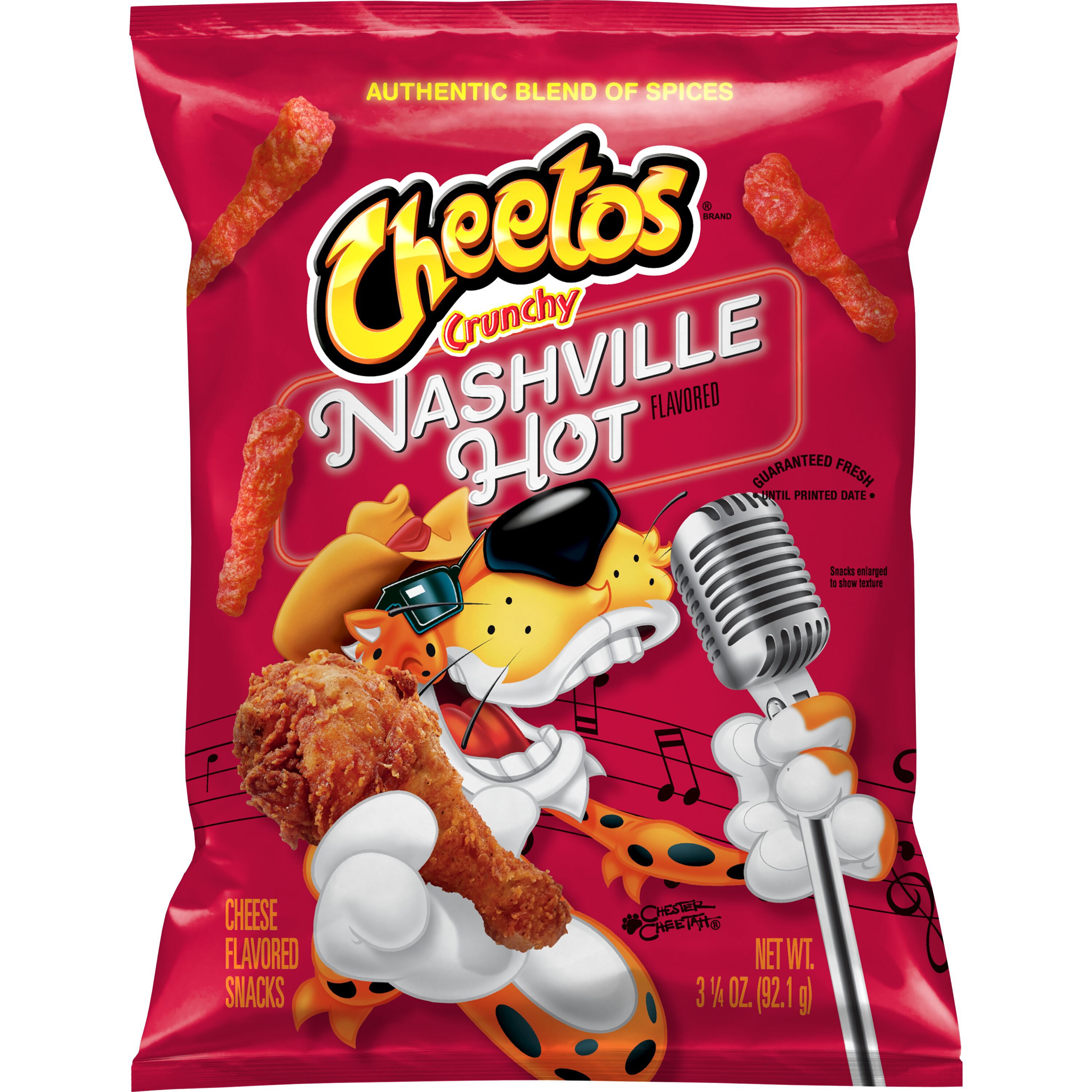 Cheetos, Crunchy, Nashville Hot Flavored, Cheese Flavored Snacks
