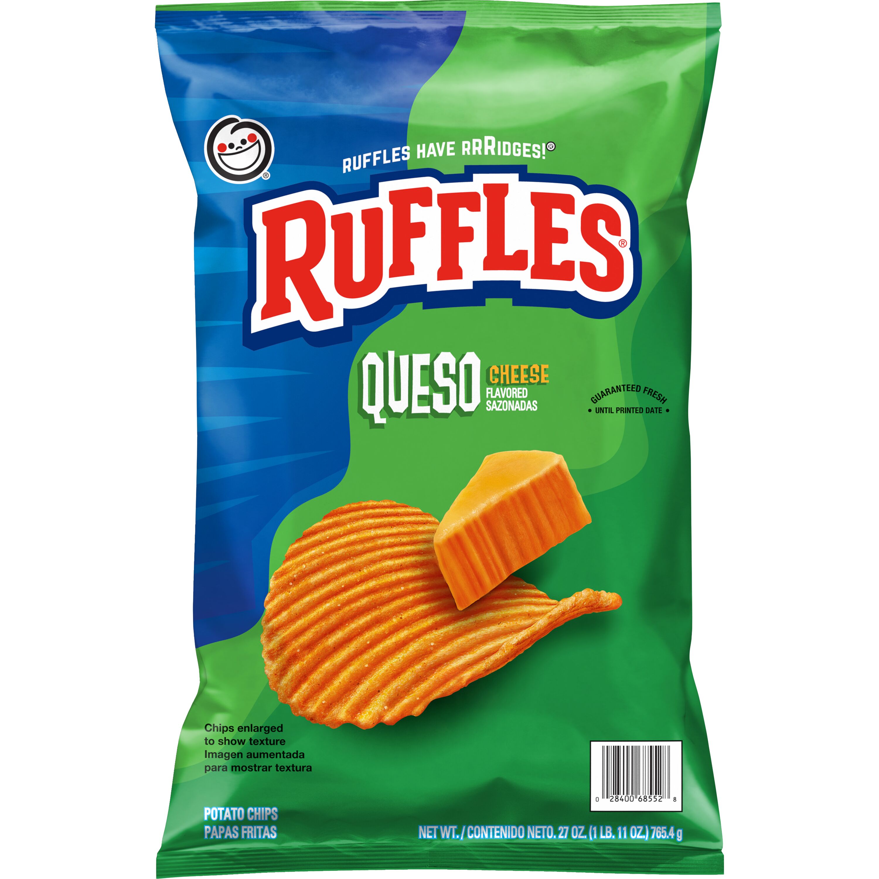 Ruffles, Queso Cheese Flavored, Potato Chips