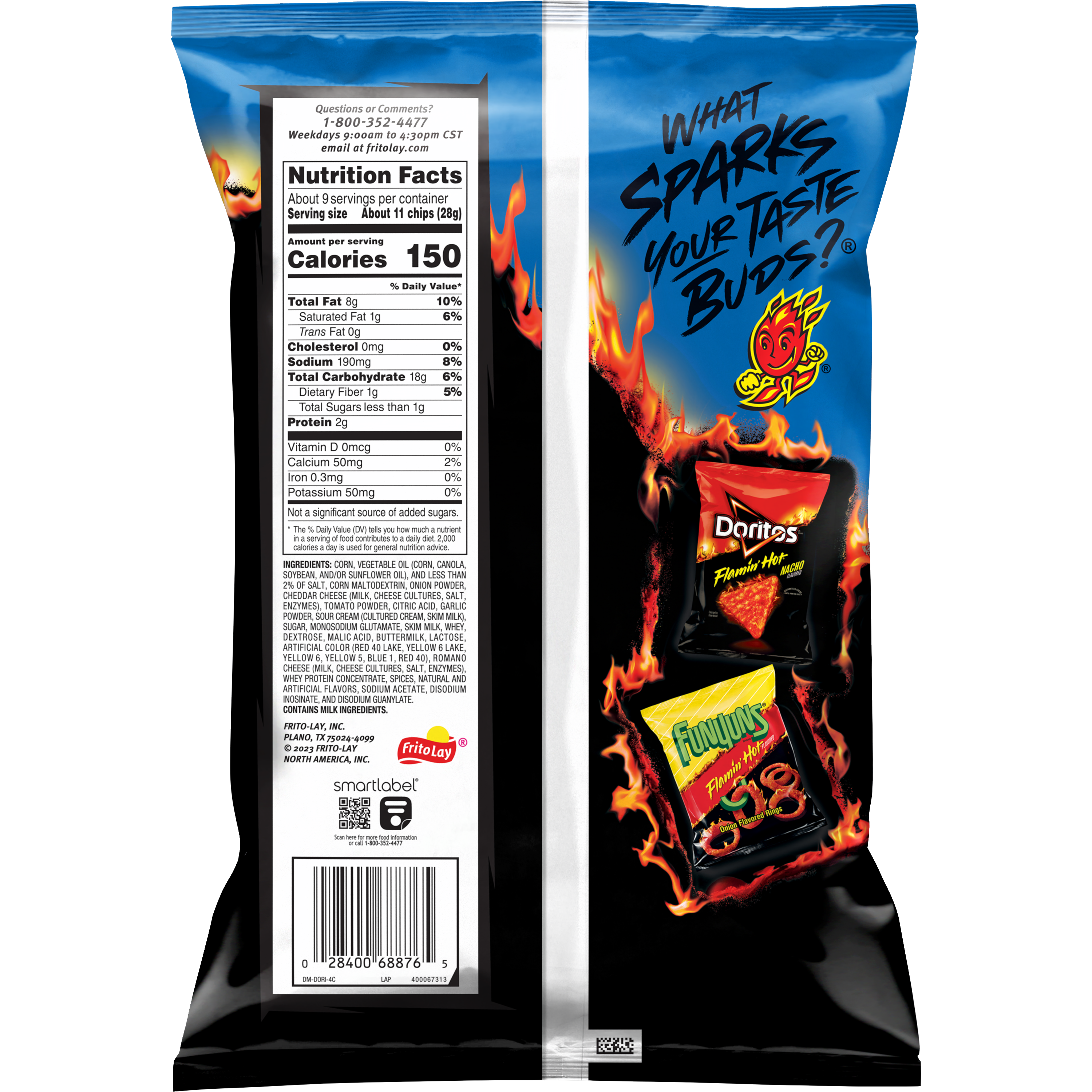 Doritos, Flamin' Hot Cool Ranch Flavored, Tortilla Chips thumbnail