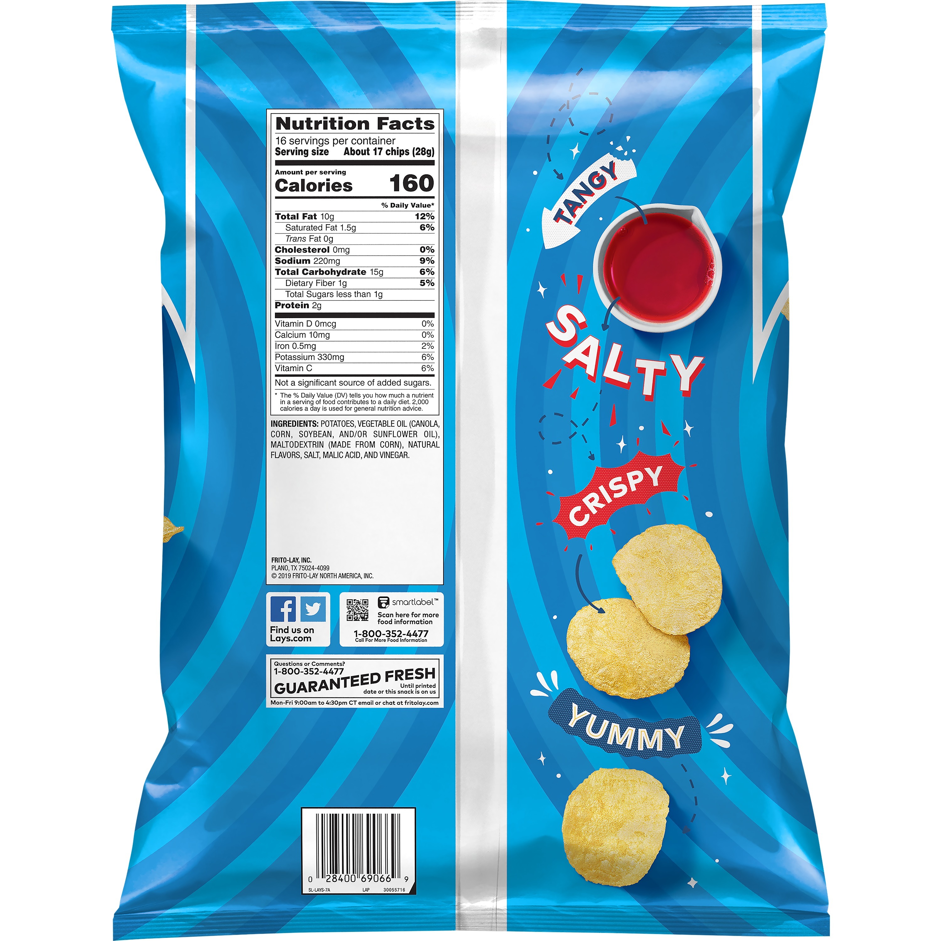 Lay's, Salt & Vinegar Flavored, Potato Chips thumbnail