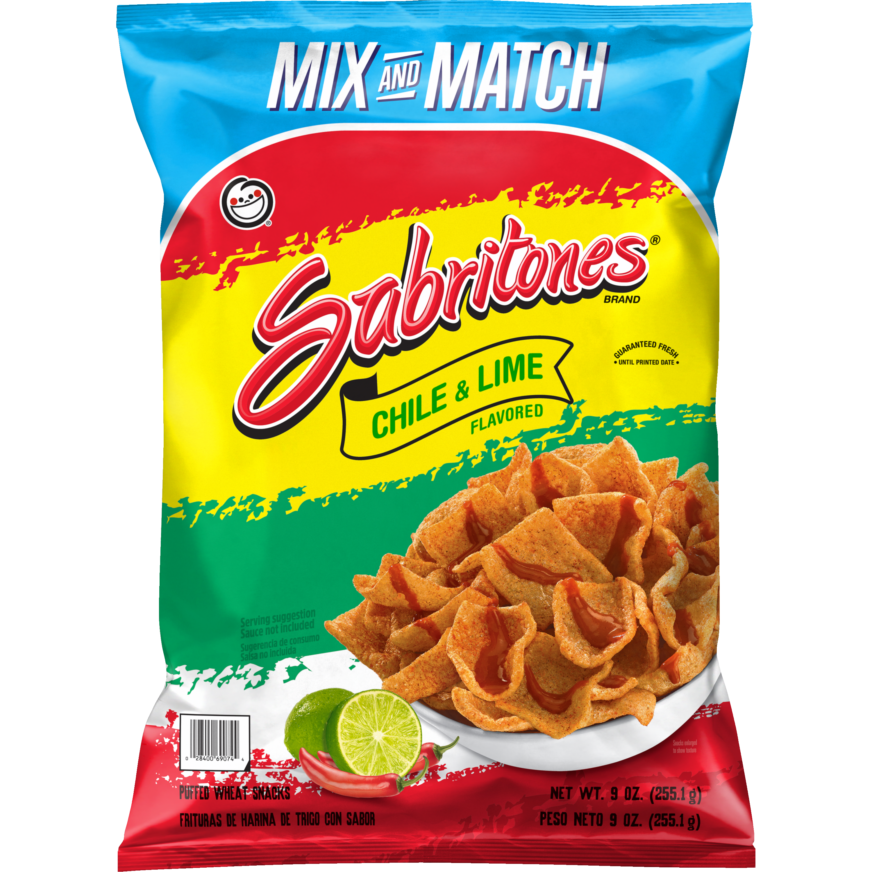 Sabritones, Chile & Lime Flavored, Puffed Wheat Snacks