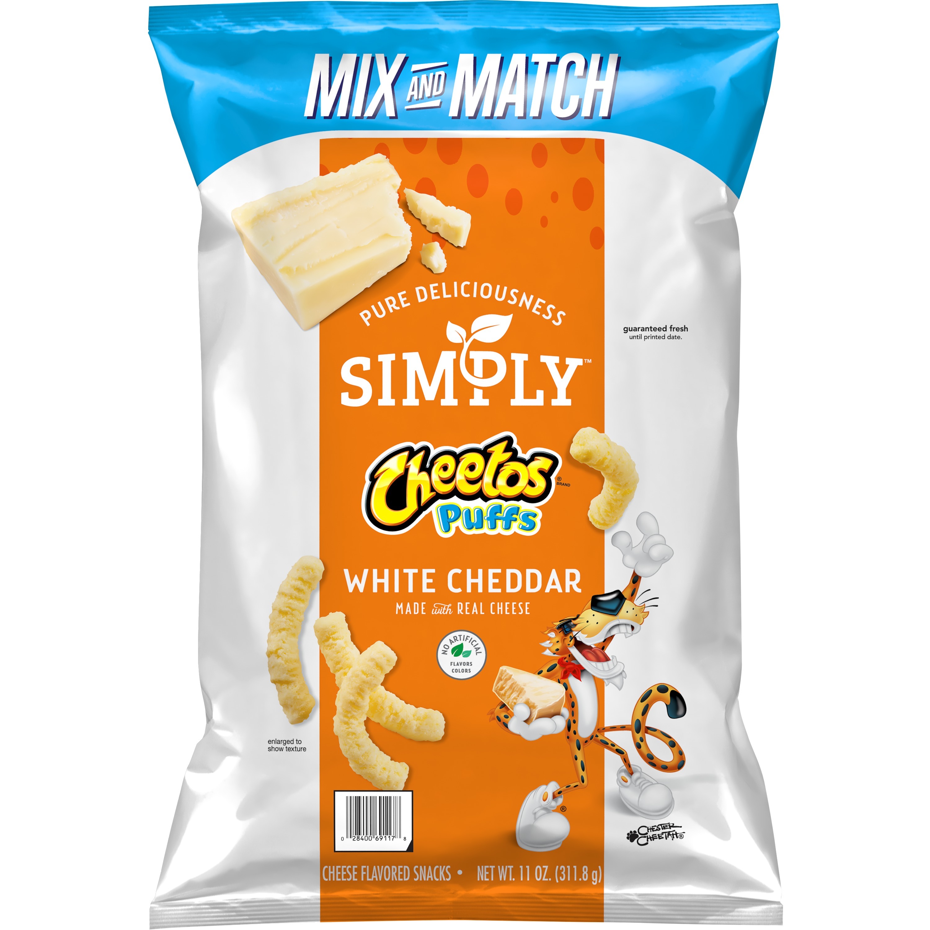 Cheetos, Simply, Puffs, White Cheddar, Cheese Flavored Snacks