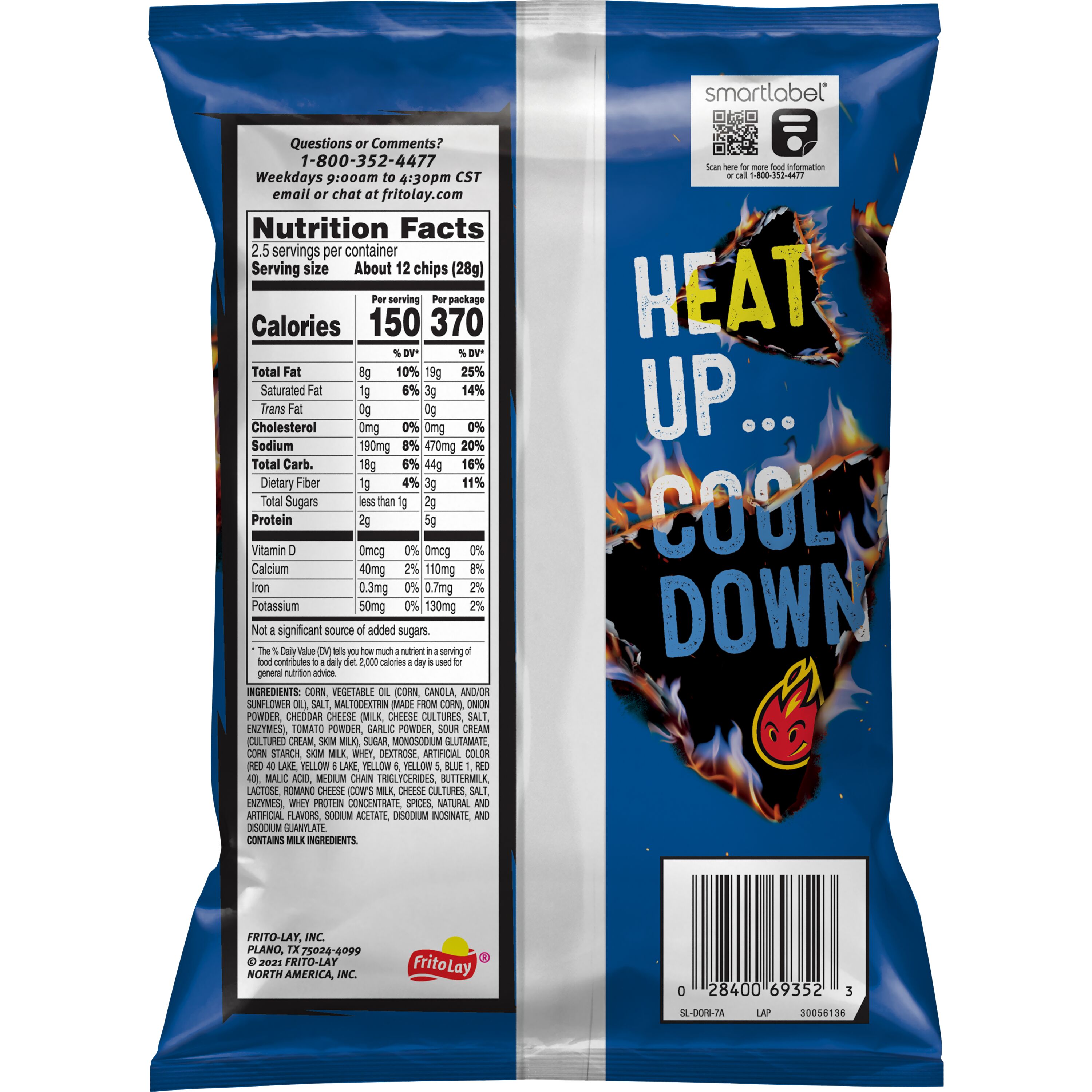 Doritos, Flamin' Hot Cool Ranch Flavored, Tortilla Chips thumbnail