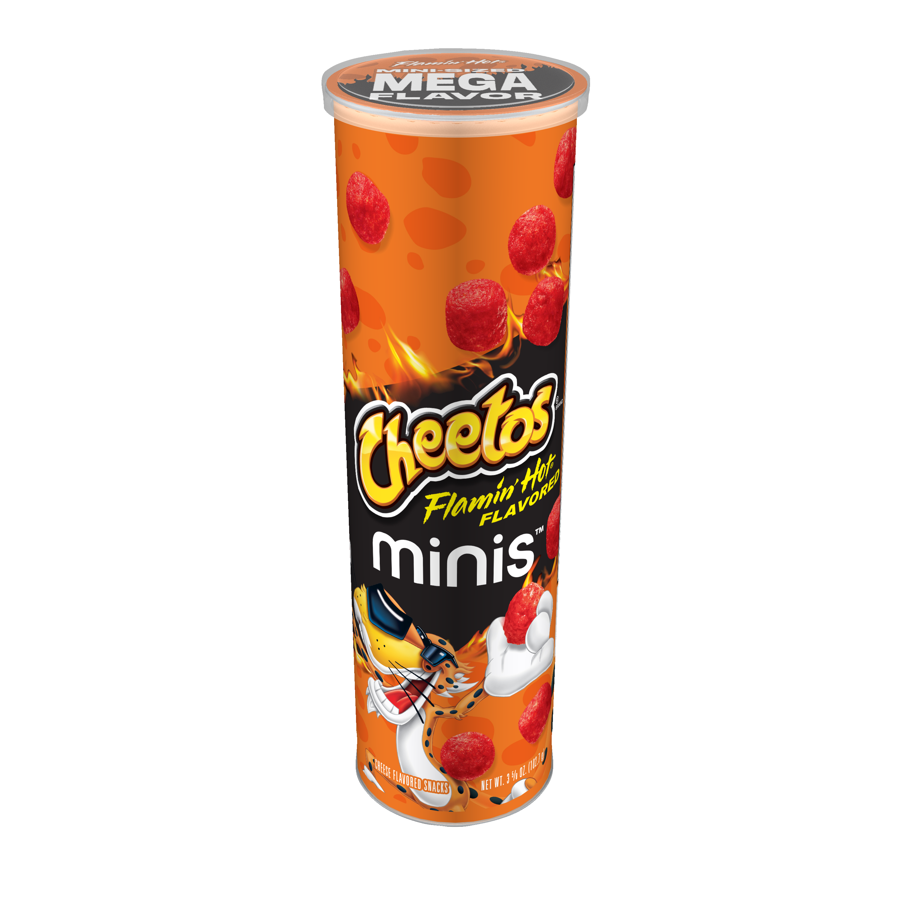 Cheetos, Minis, Flamin' Hot Flavored, Cheese Flavored Snacks