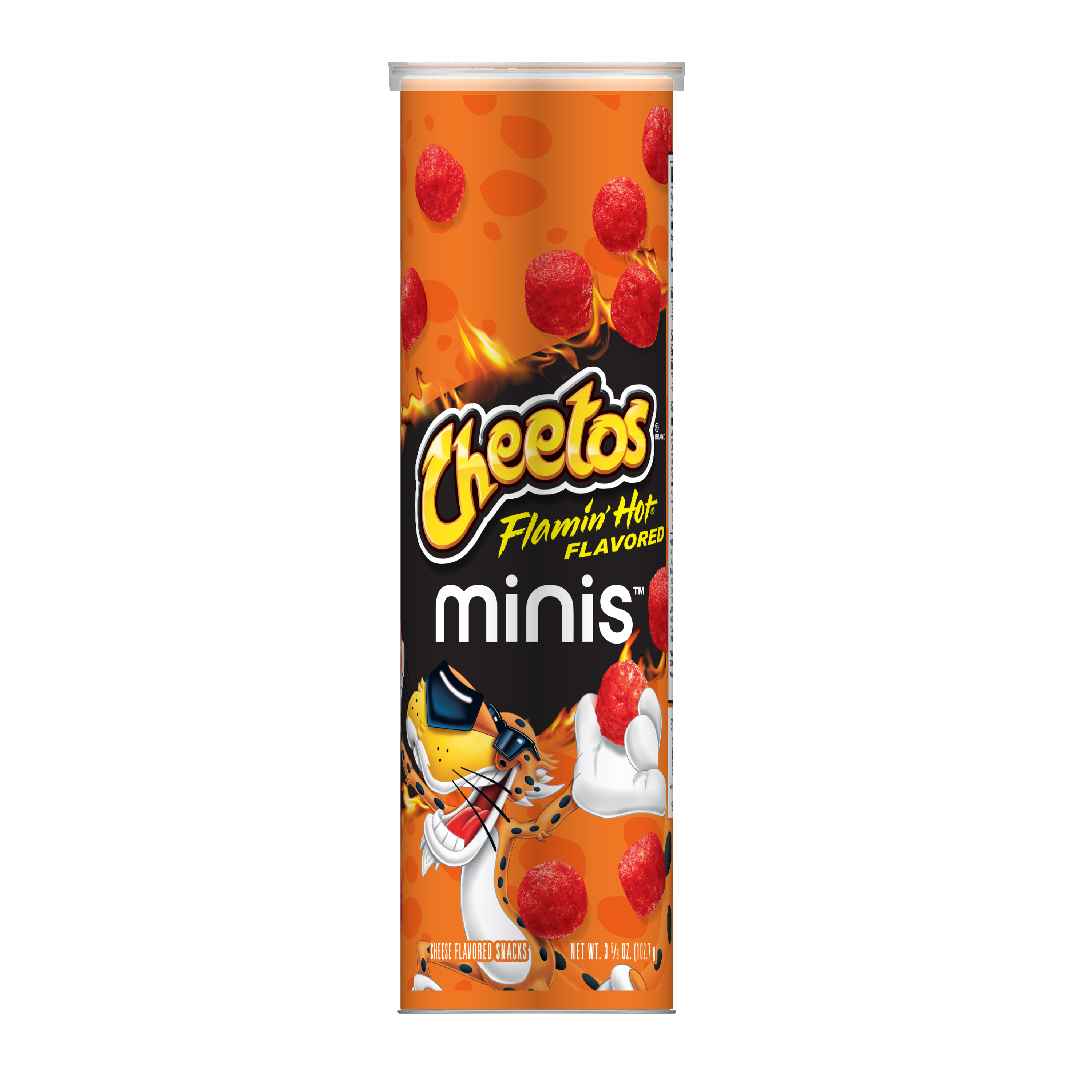 Cheetos, Minis, Flamin' Hot Flavored, Cheese Flavored Snacks