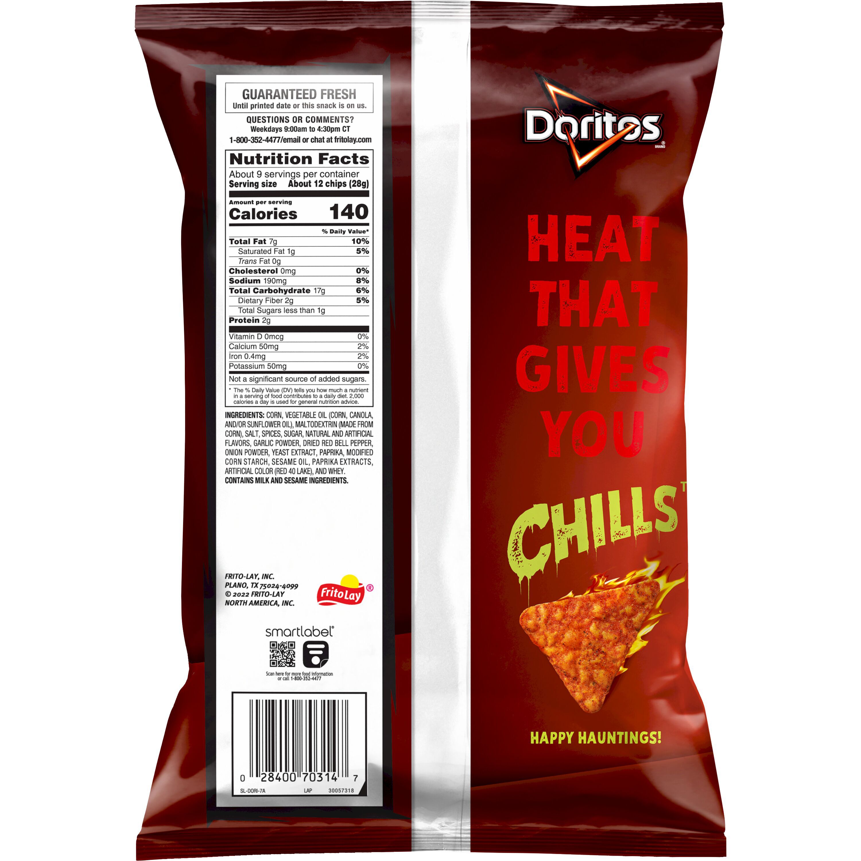 Doritos, Screamin' Sriracha Flavored, Tortilla Chips thumbnail