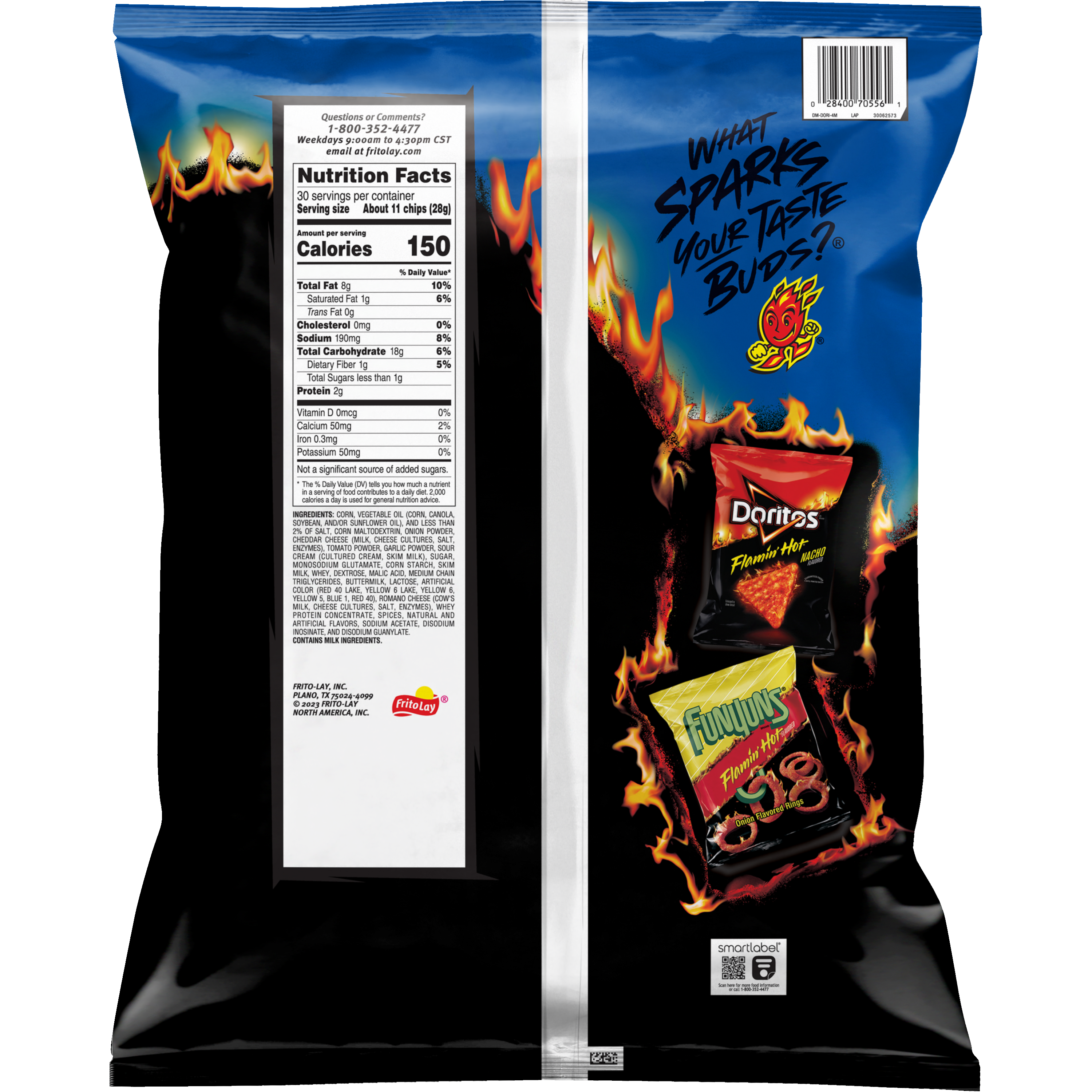 Doritos, Flamin' Hot Cool Ranch Flavored, Tortilla Chips thumbnail