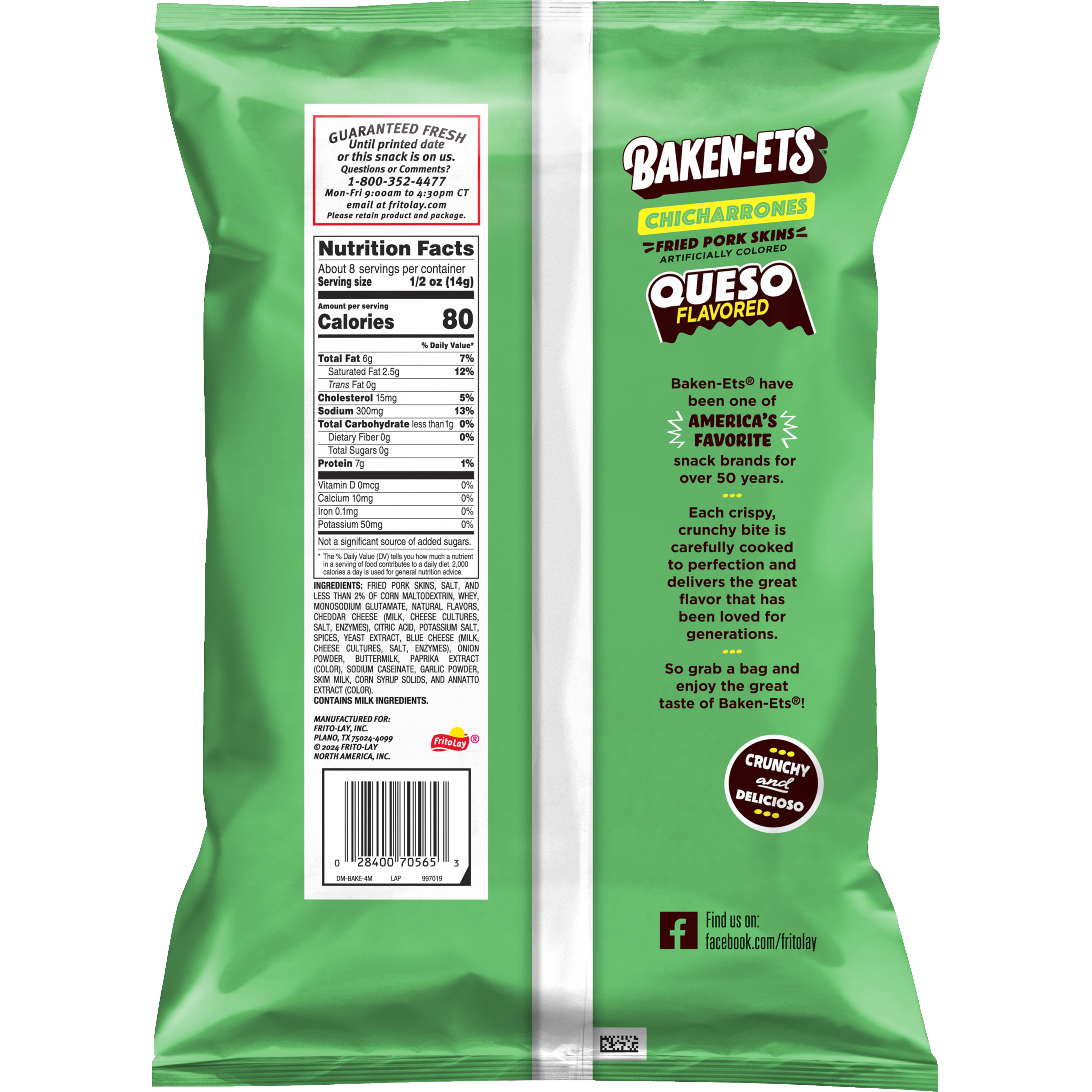 Baken-Ets, Queso Flavored, Fried Pork Skins thumbnail