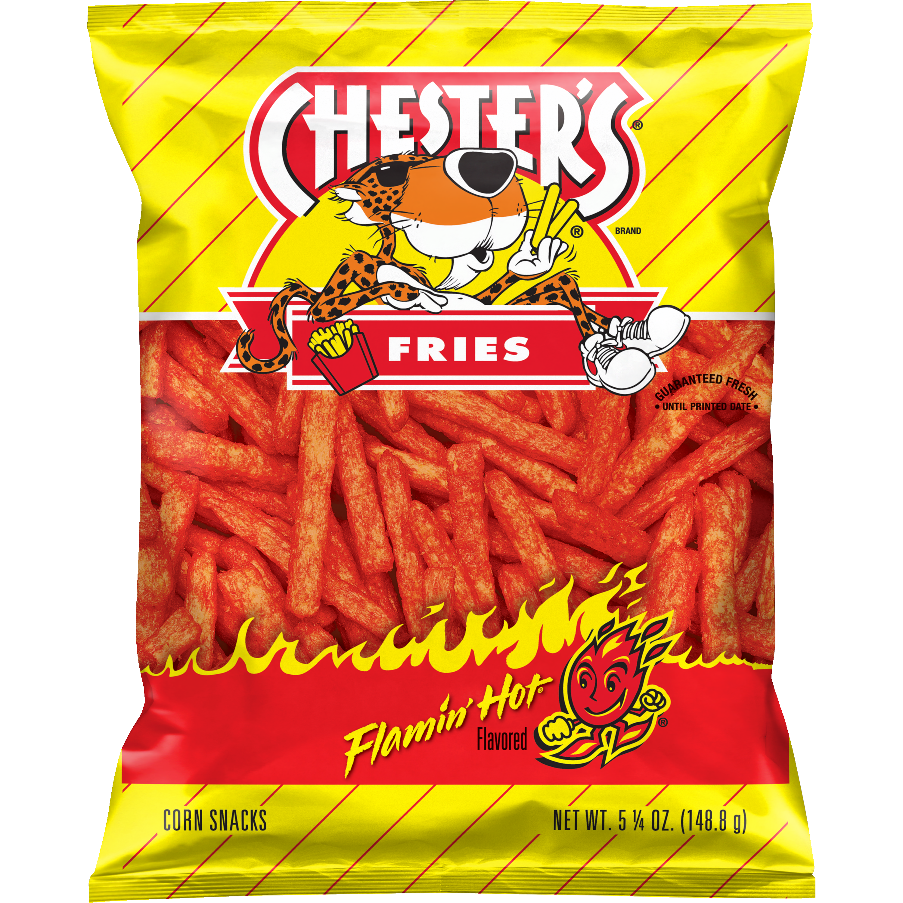 Chester's, Fries, Flamin' Hot Flavored, Corn Snacks