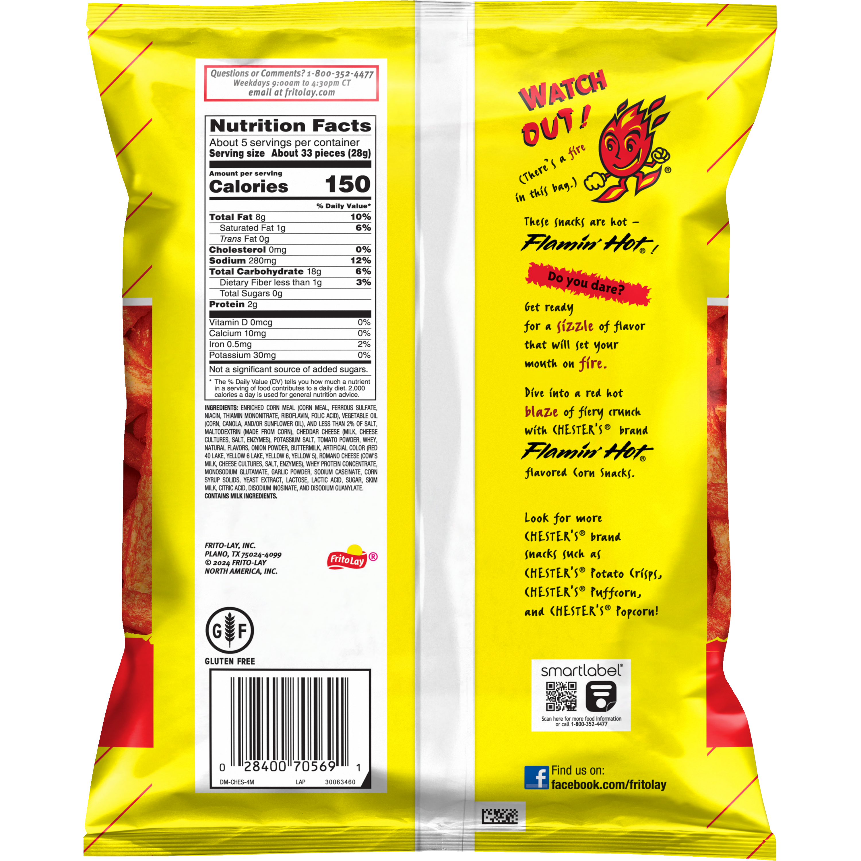 Chester's, Fries, Flamin' Hot Flavored, Corn Snacks thumbnail
