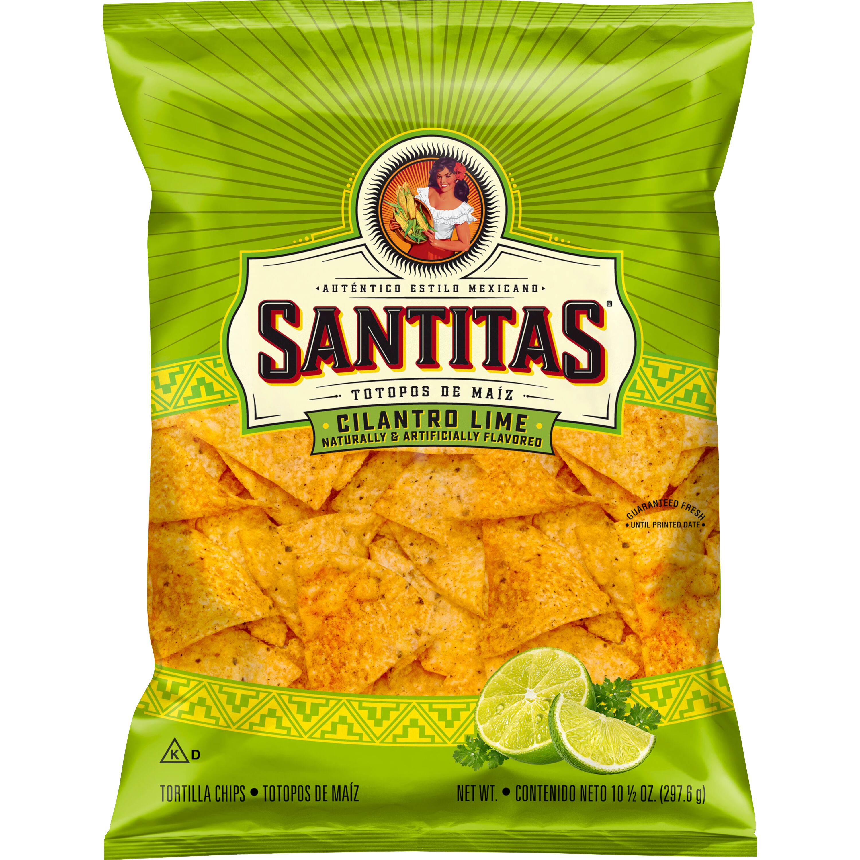 Santitas, Cilantro Lime Naturally & Artificially Flavored, Tortilla Chips
