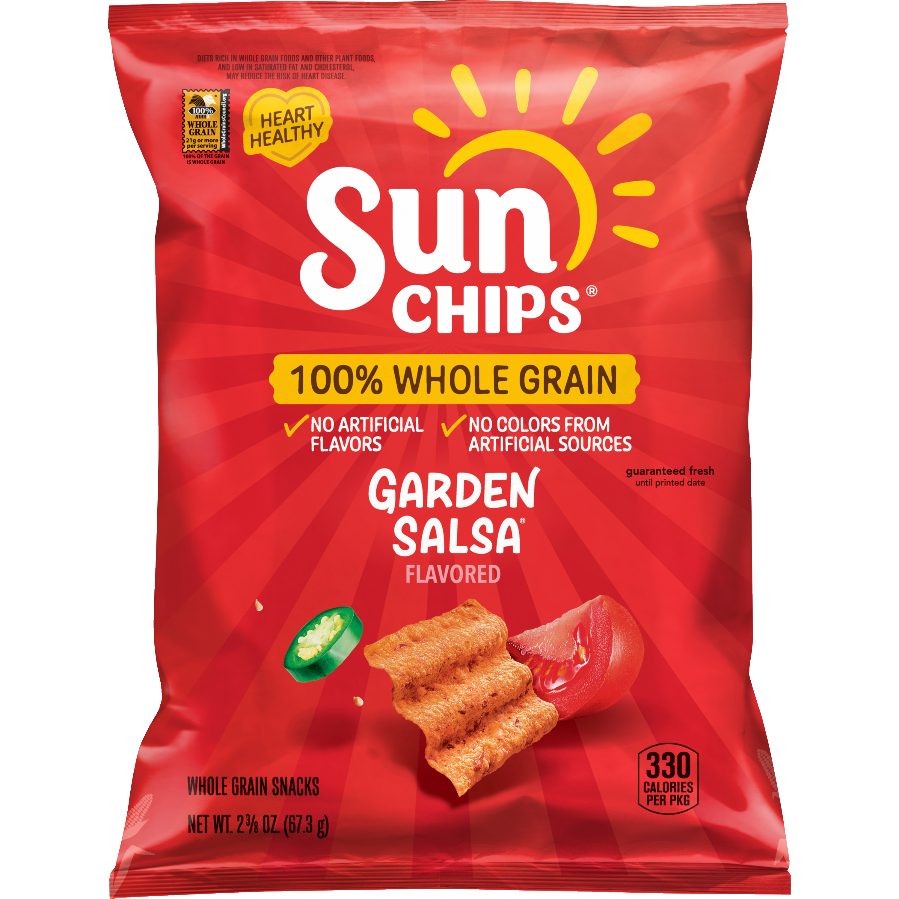 SunChips, Garden Salsa Flavored, Whole Grain Snacks