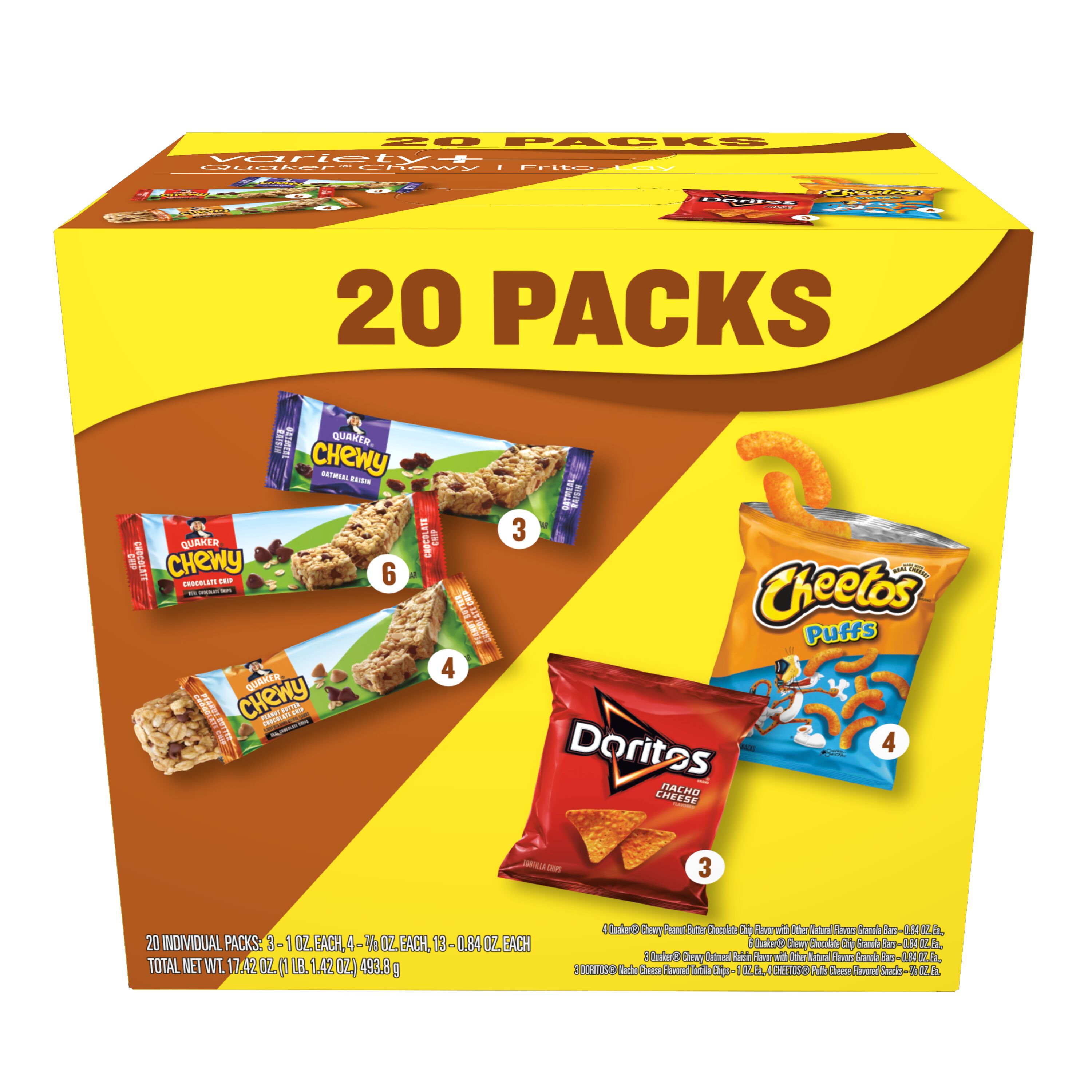 Frito-Lay, Variety + , Quaker Chewy, Frito-Lay Variety Pack