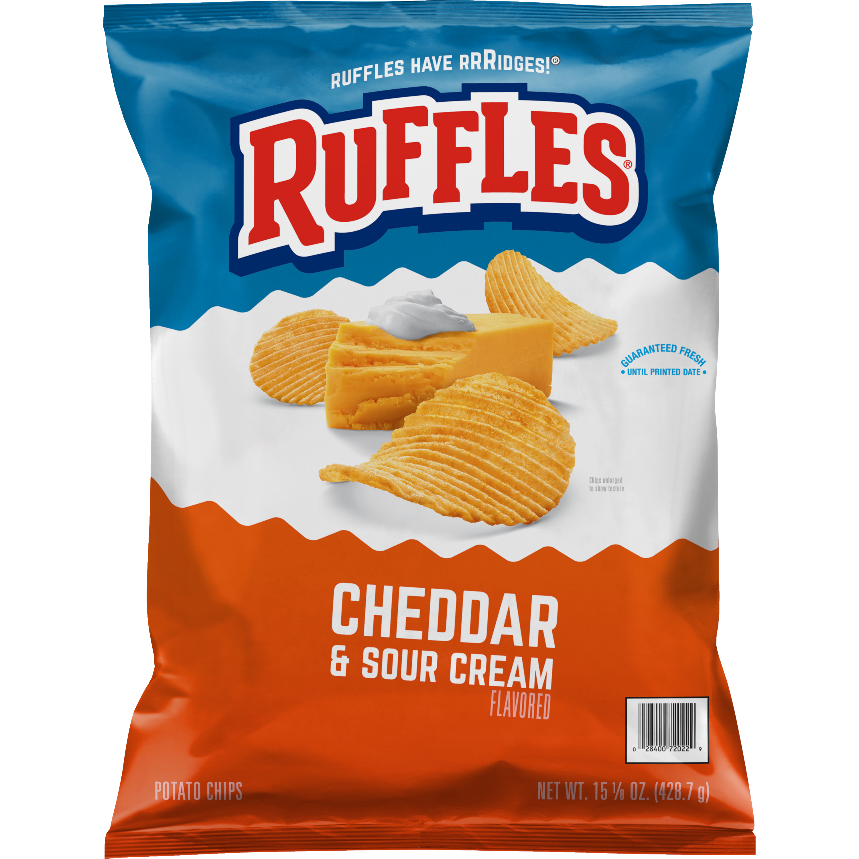 Ruffles, Cheddar & Sour Cream Flavored, Potato Chips