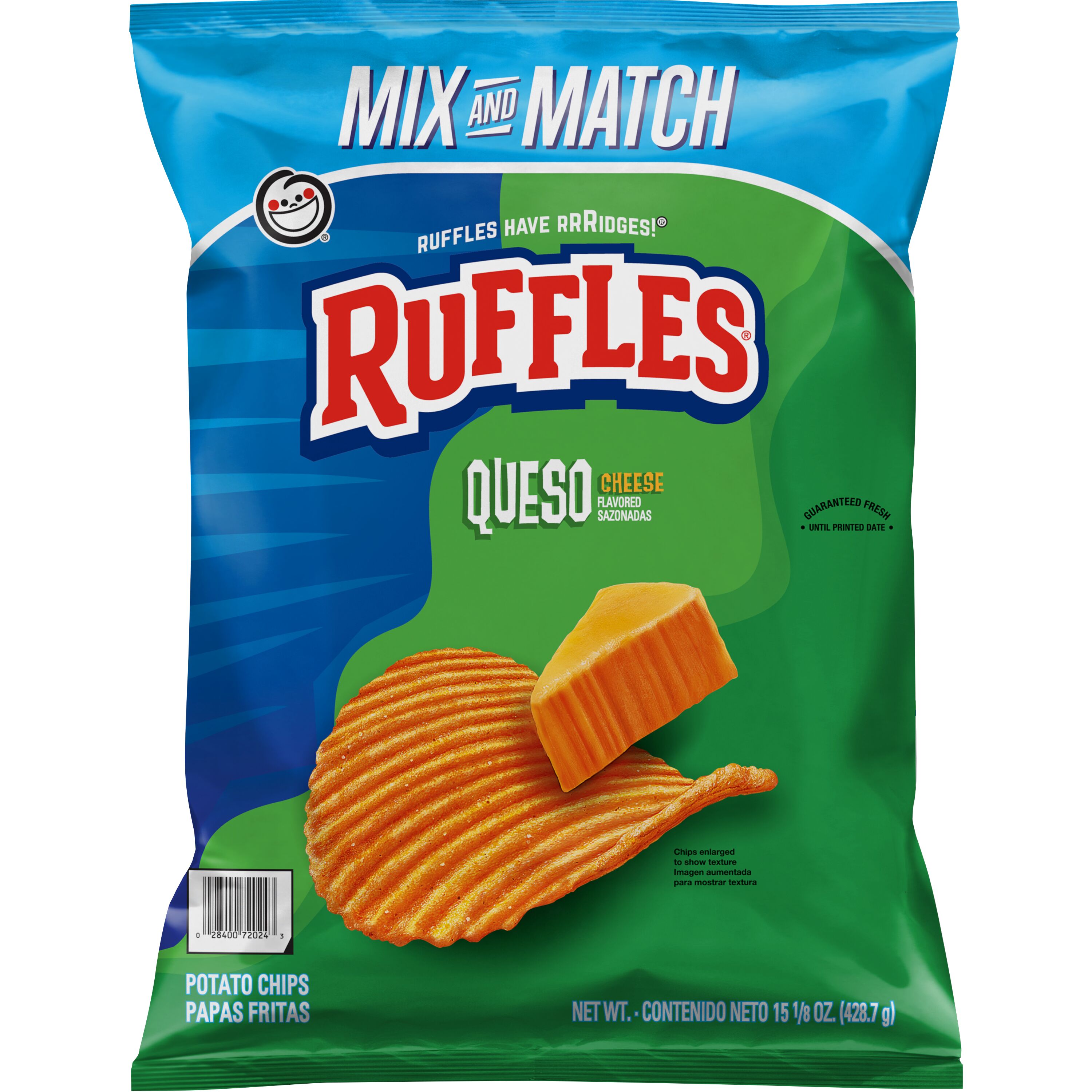 Ruffles, Queso Cheese Flavored, Potato Chips