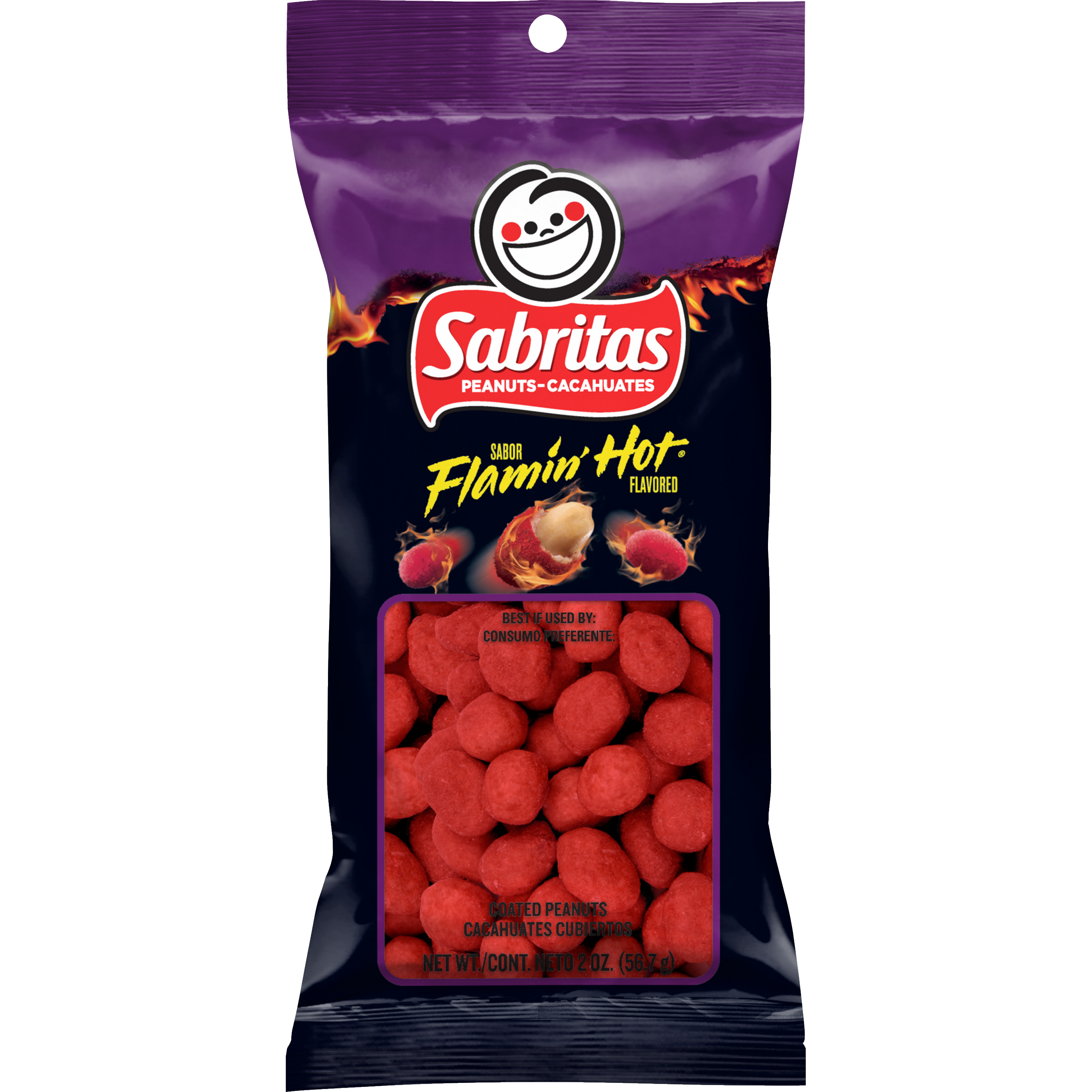 Sabritas, Flamin' Hot Flavored, Coated Peanuts