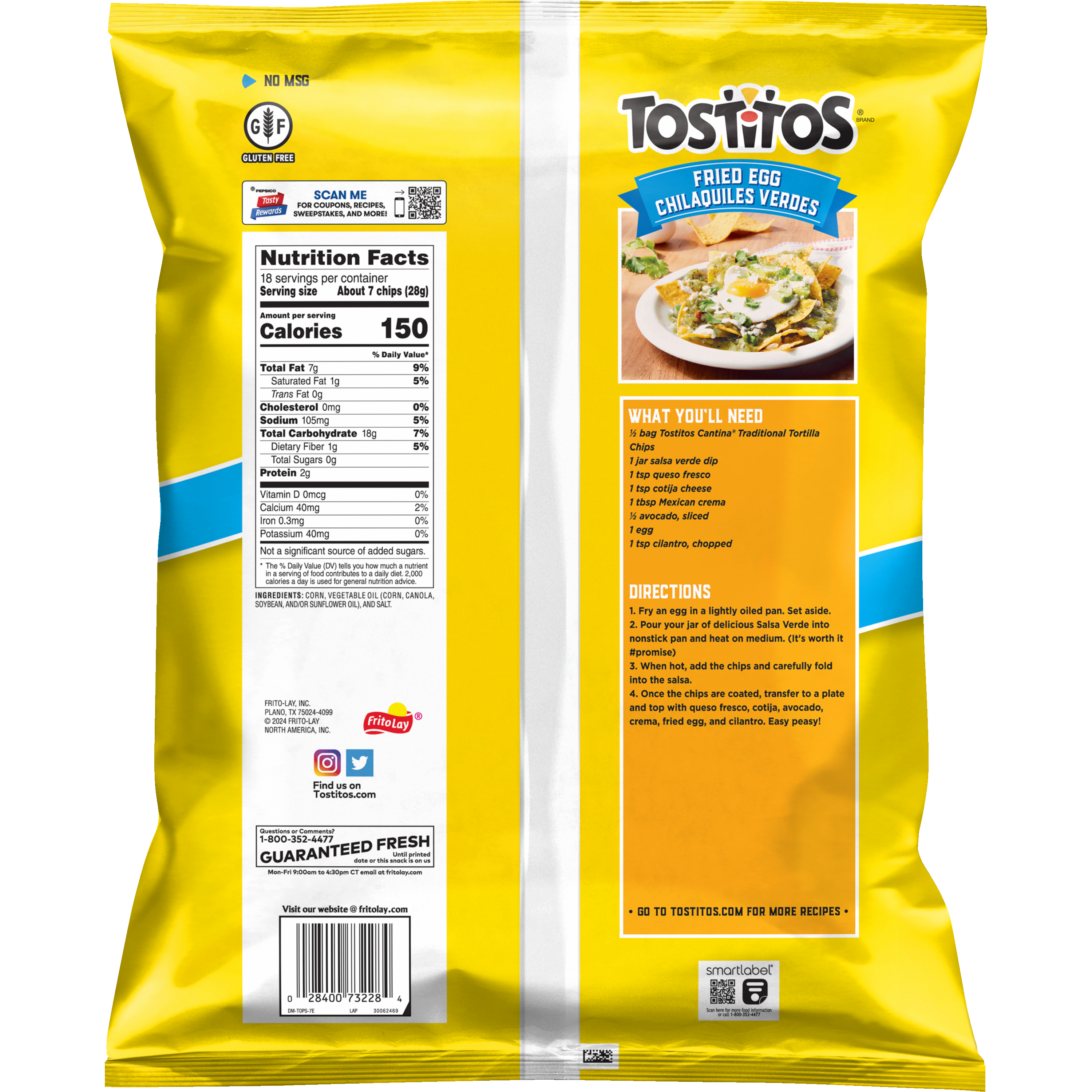 Tostitos, Party Size, Cantina Traditional Yellow Corn, Tortilla Chips thumbnail