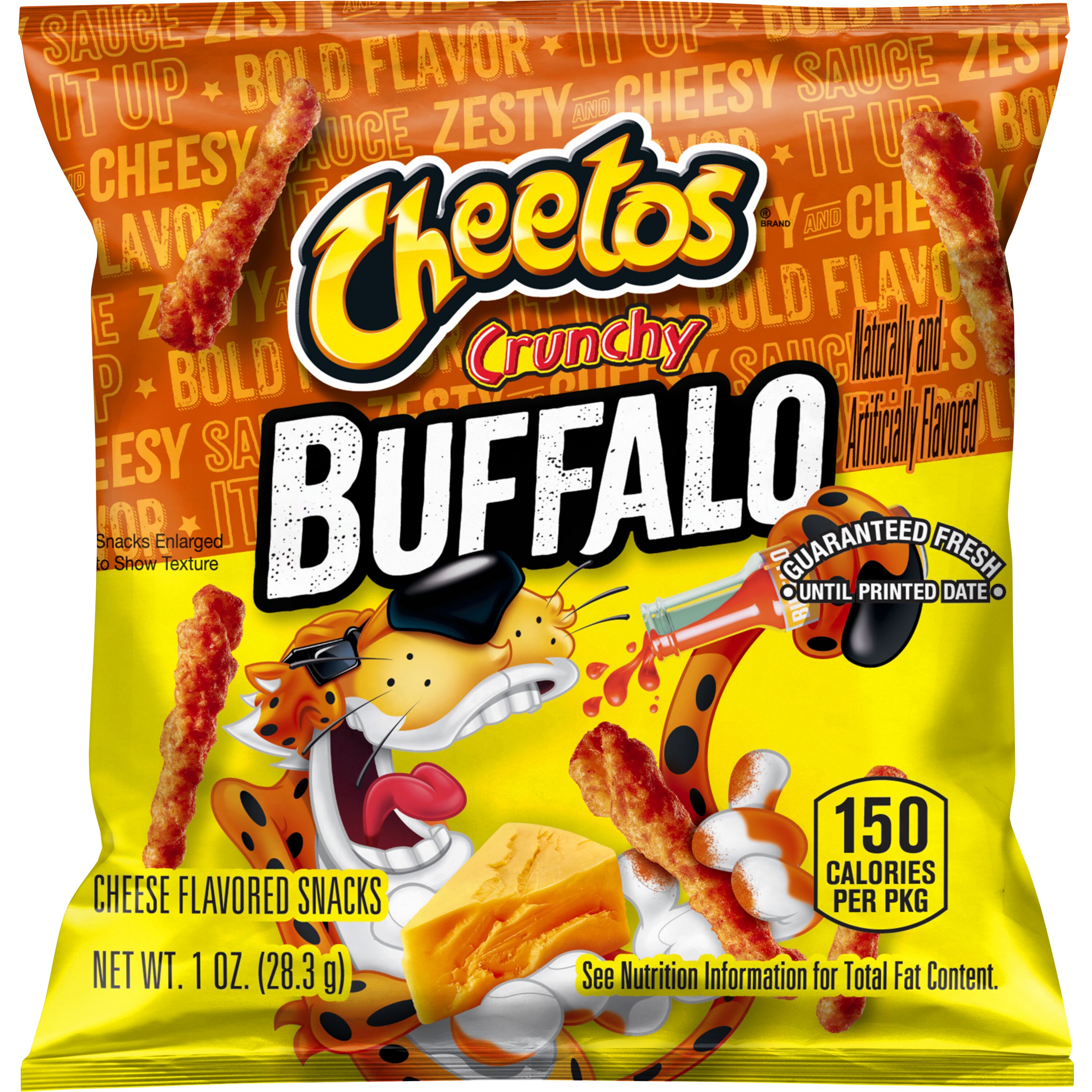 Cheetos, Crunchy, Buffalo Naturally And Artificially Flavored, Cheese Flavored Snacks