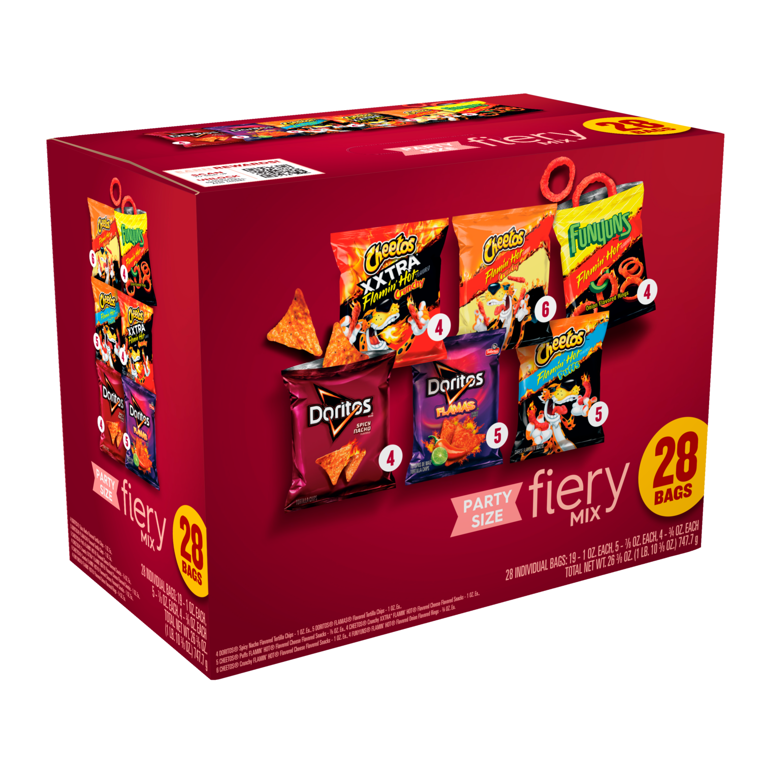 Frito-Lay, Party Size, Fiery Mix, Variety Pack