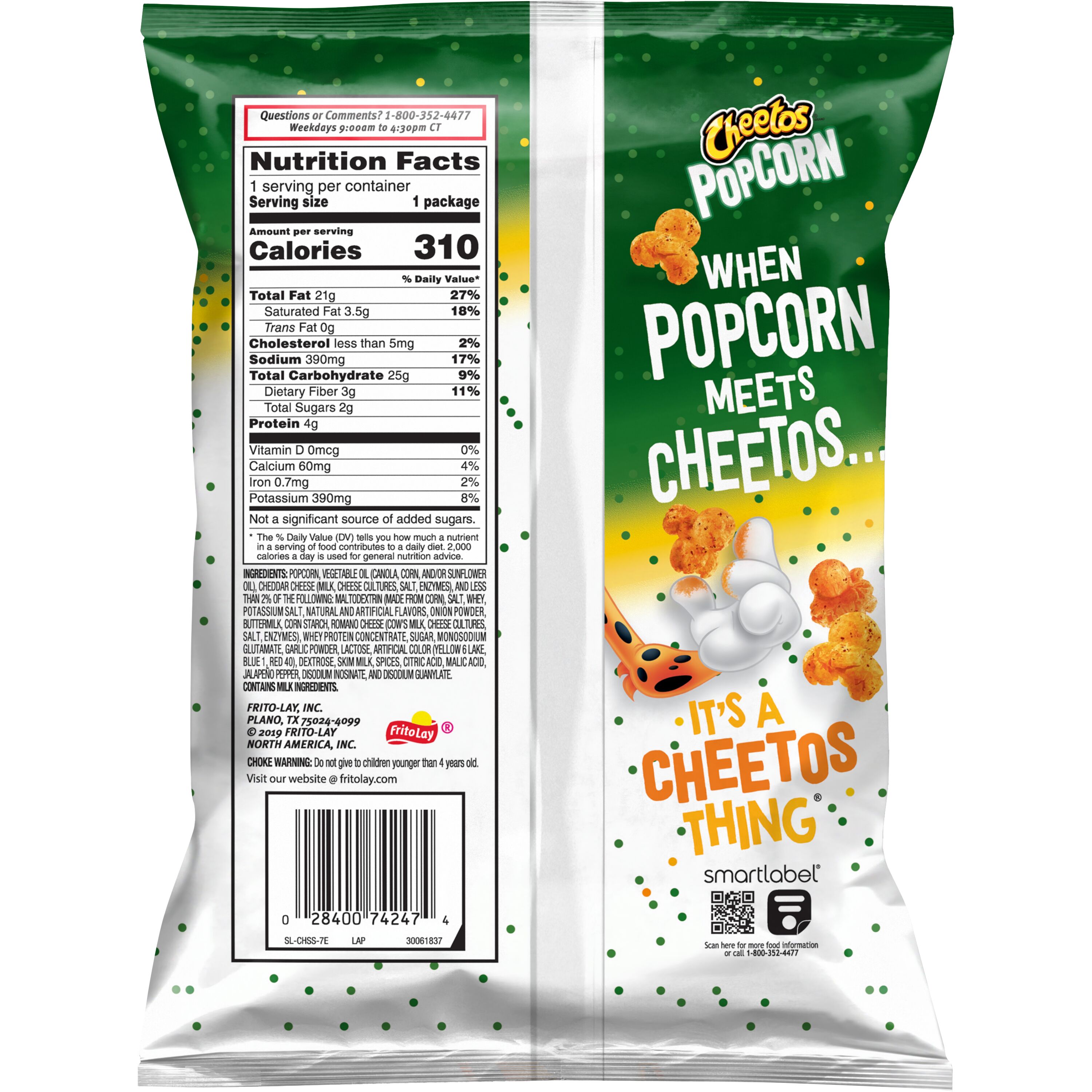 Cheetos, Cheddar Jalapeno Flavored, Popcorn thumbnail