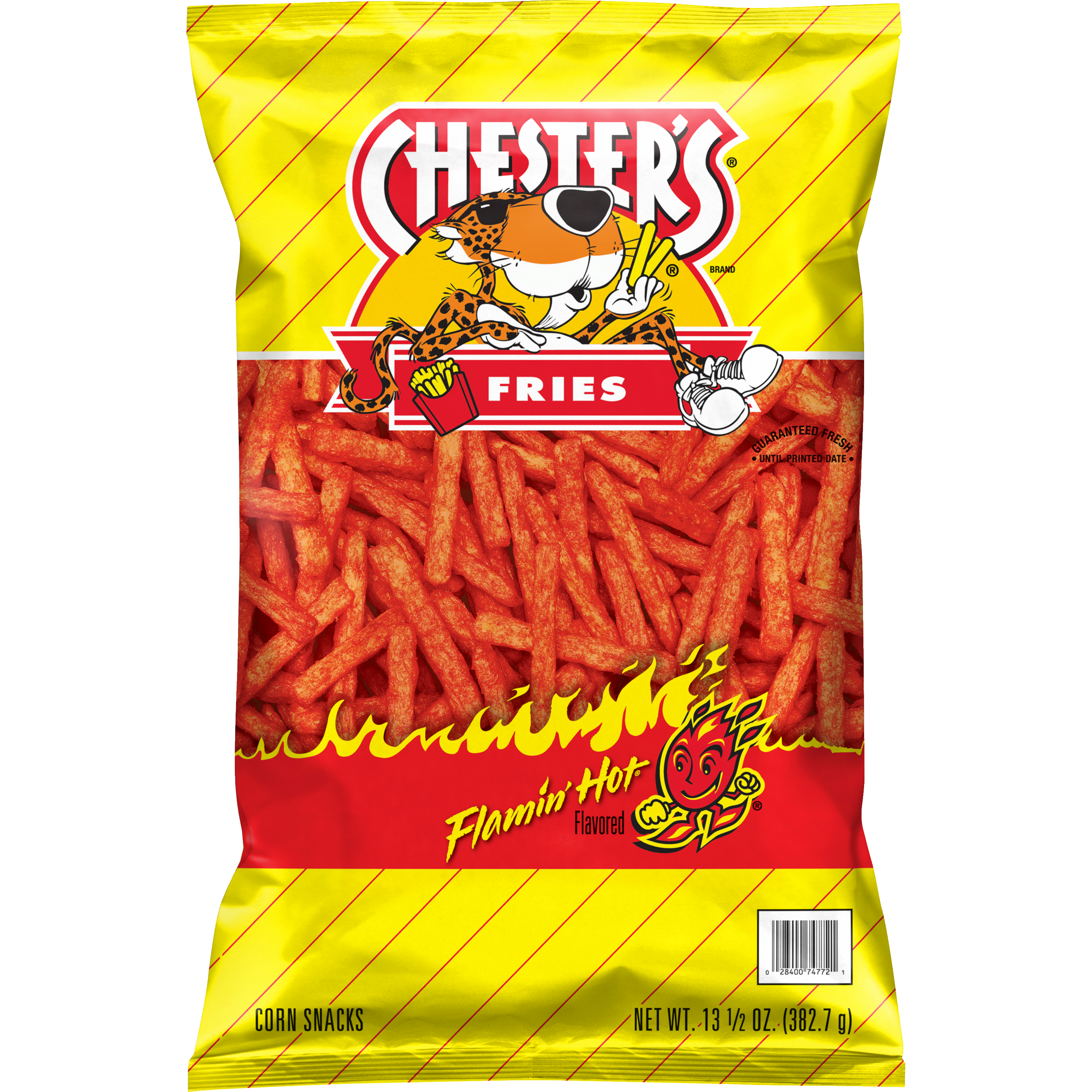 Chester's, Fries, Flamin' Hot Flavored, Corn Snacks