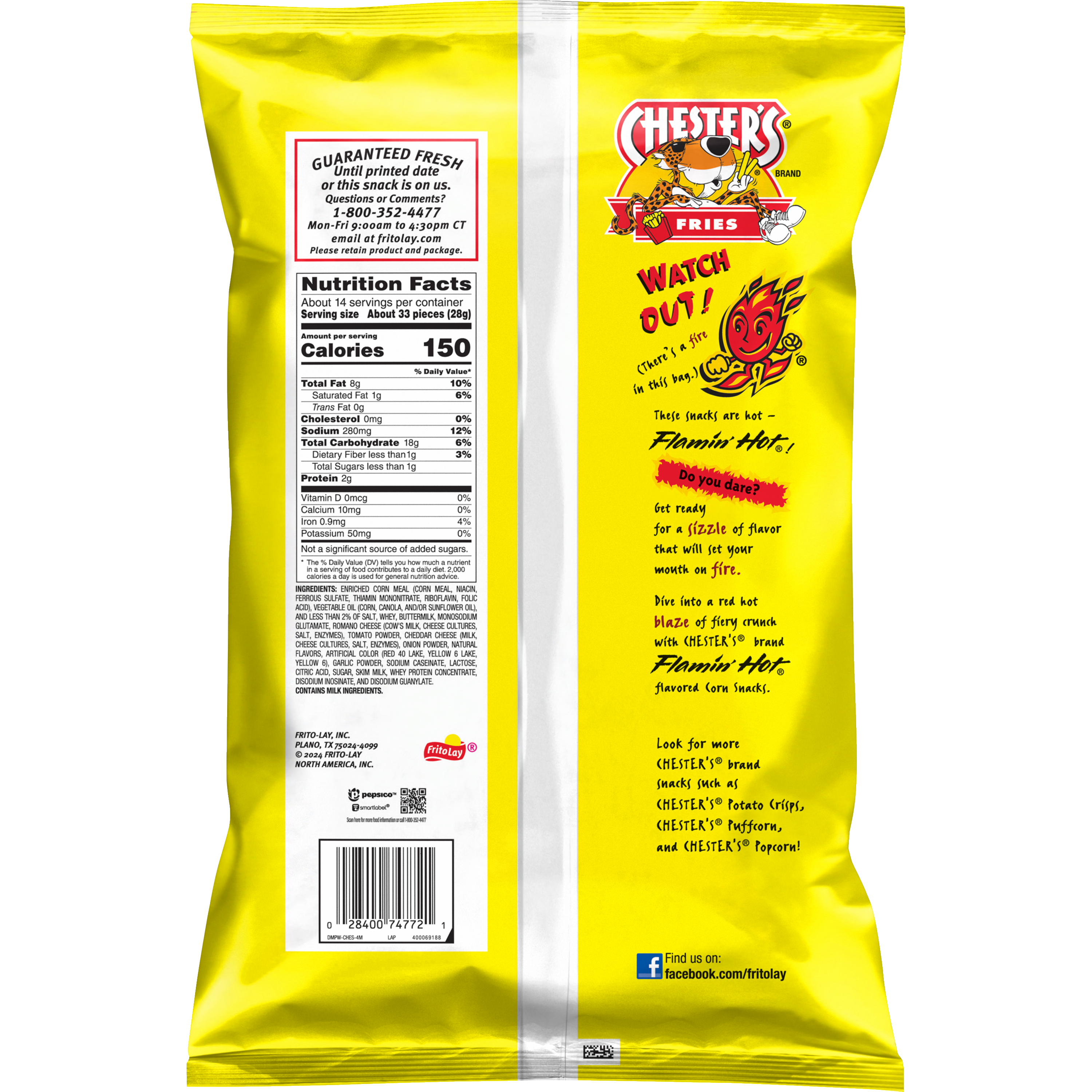 Chester's, Fries, Flamin' Hot Flavored, Corn Snacks thumbnail