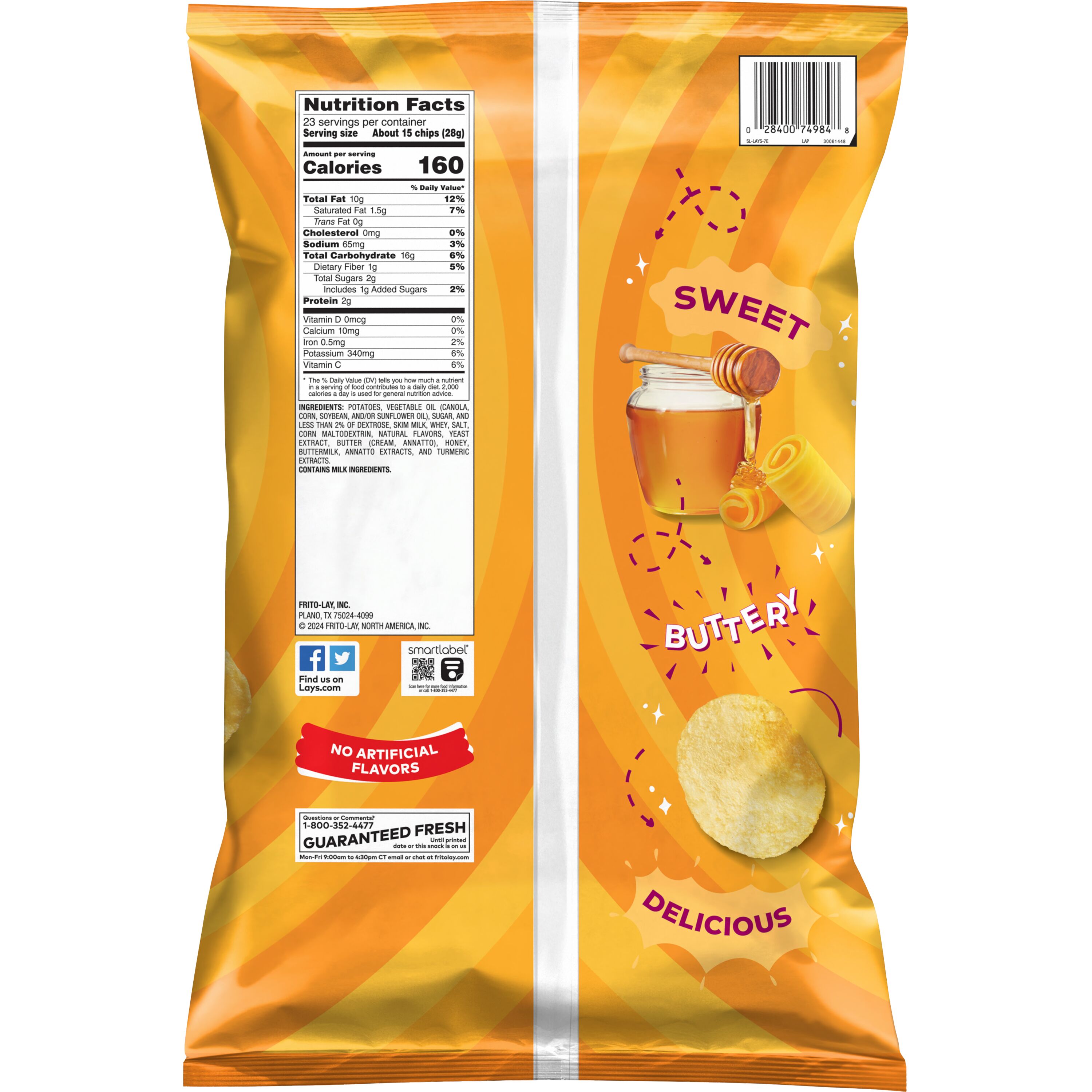 Lay's, Honey Butter Flavored, Potato Chips thumbnail