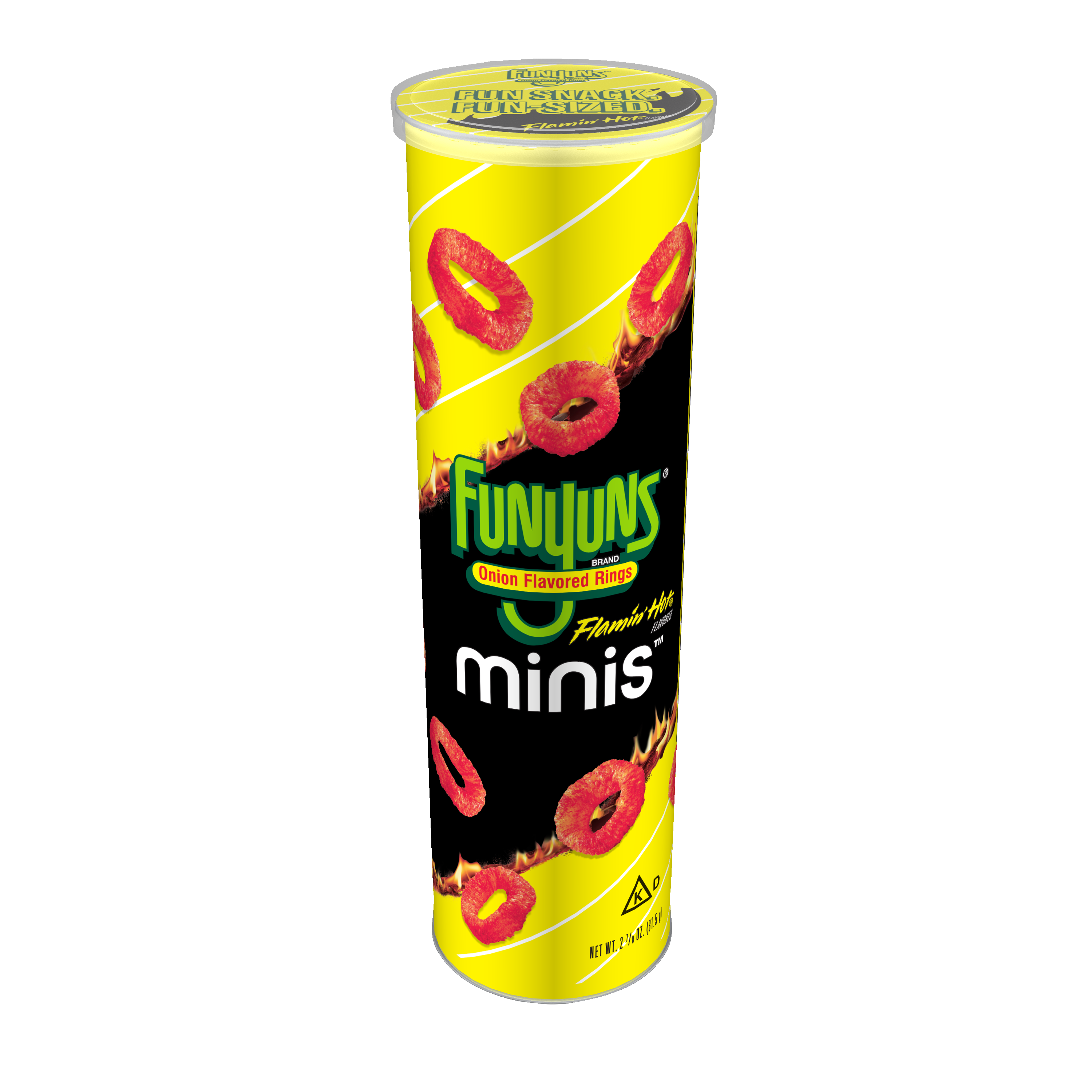 Funyuns, Minis, Flamin' Hot Flavored, Onion Flavored Rings
