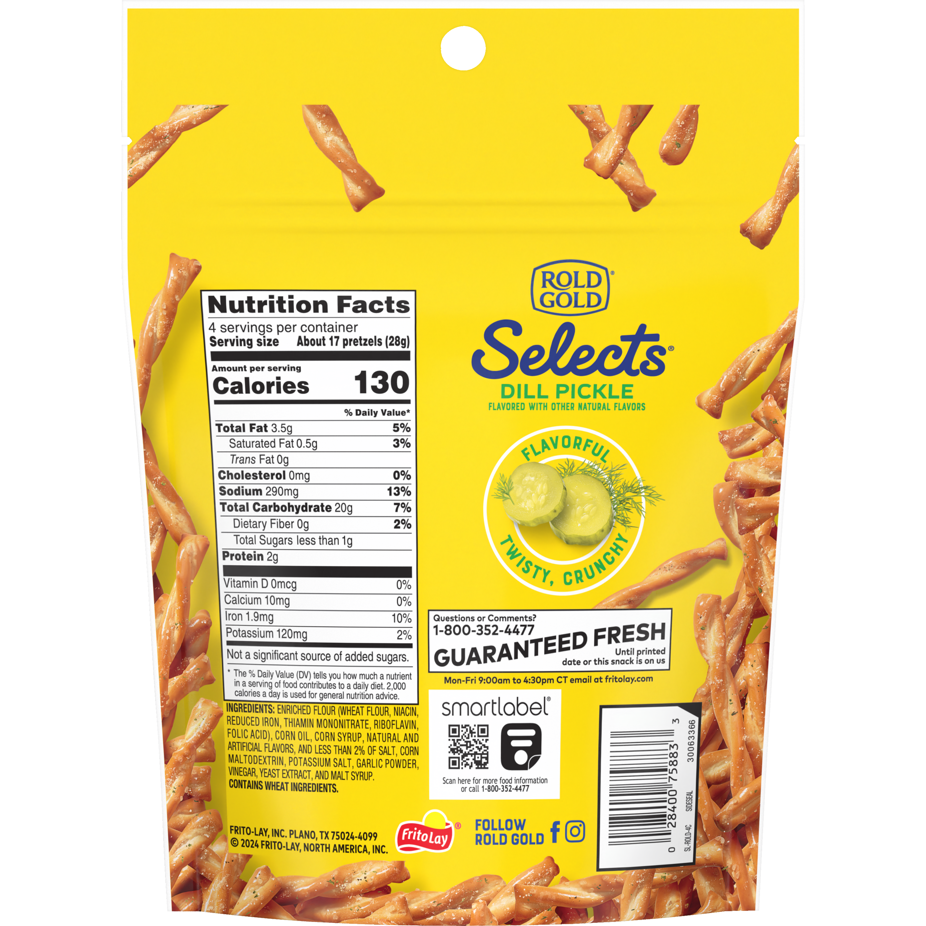 Rold Gold, Selects, Dill Pickle Flavored, Pretzel Twists thumbnail