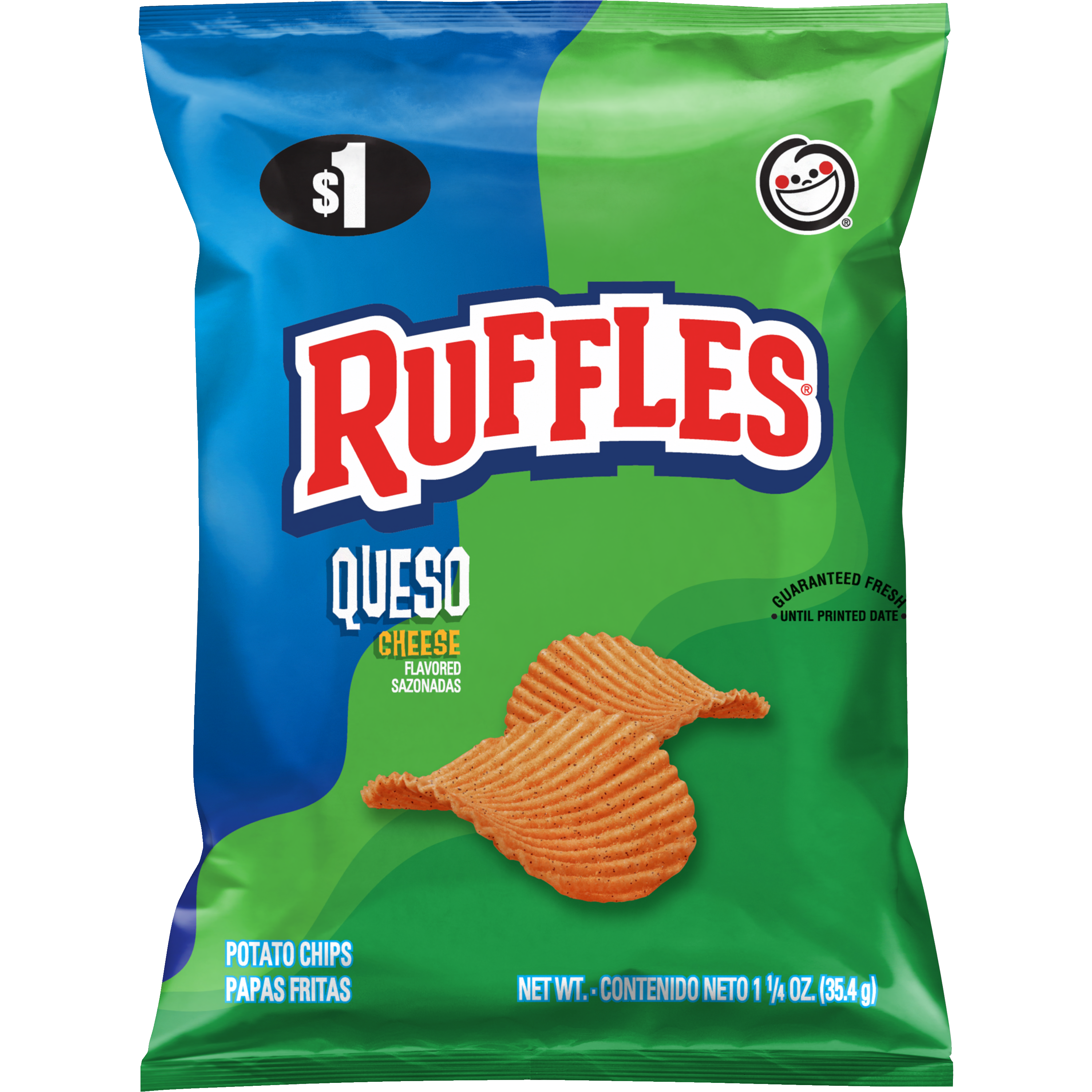 Ruffles, Queso Cheese Flavored, Potato Chips