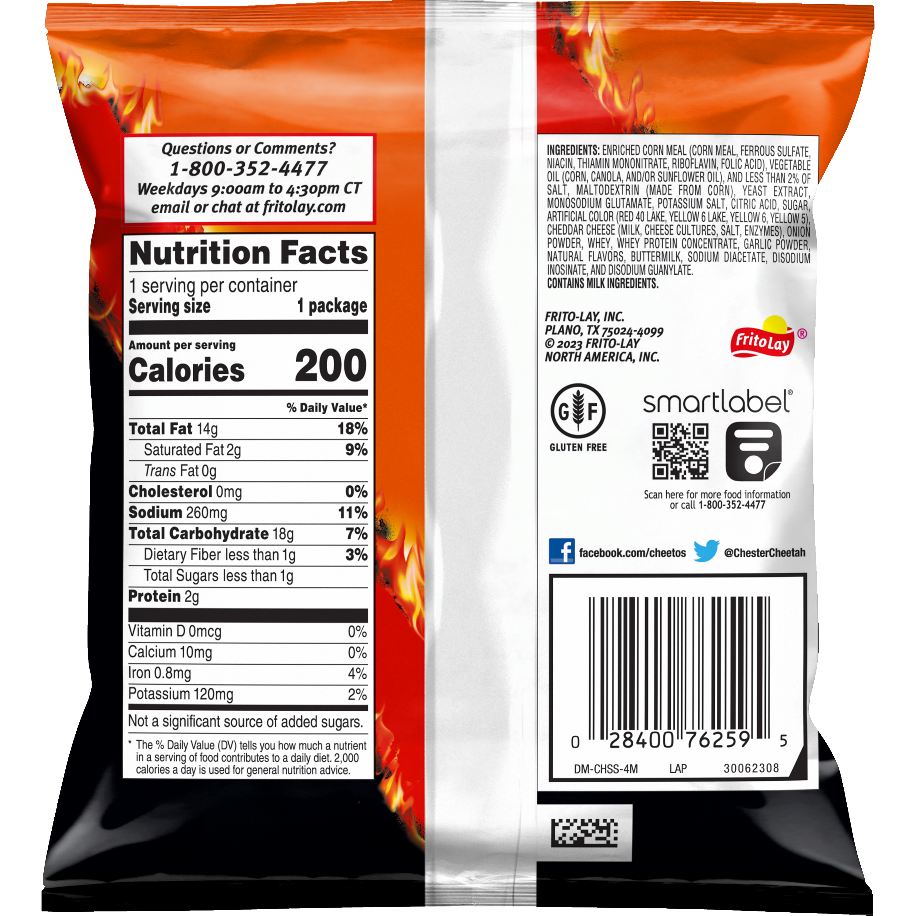 Cheetos, Crunchy, Flamin' Hot Flavored, Cheese Flavored Snacks thumbnail