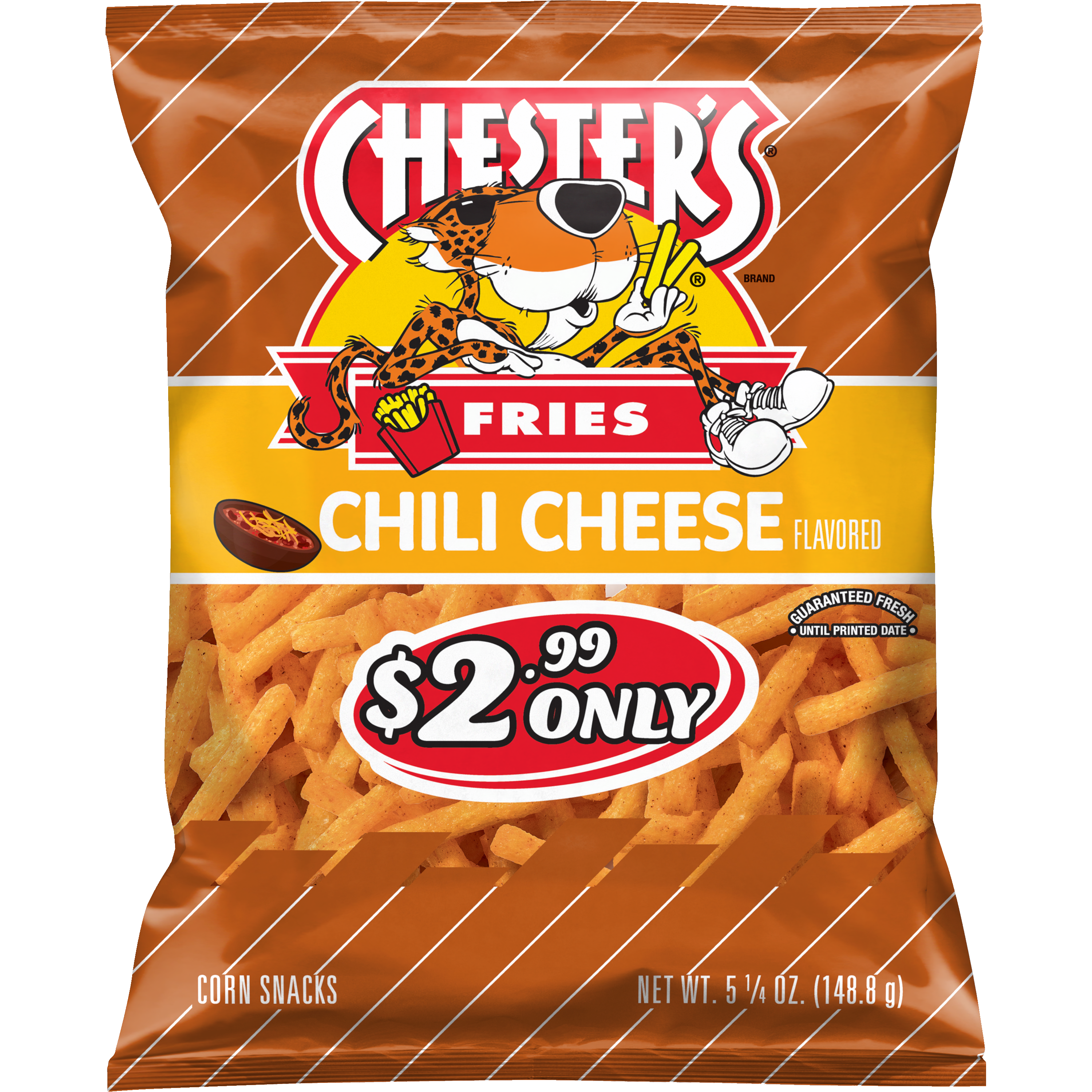 Chester's, Fries, Chili Cheese Flavored, Corn Snacks