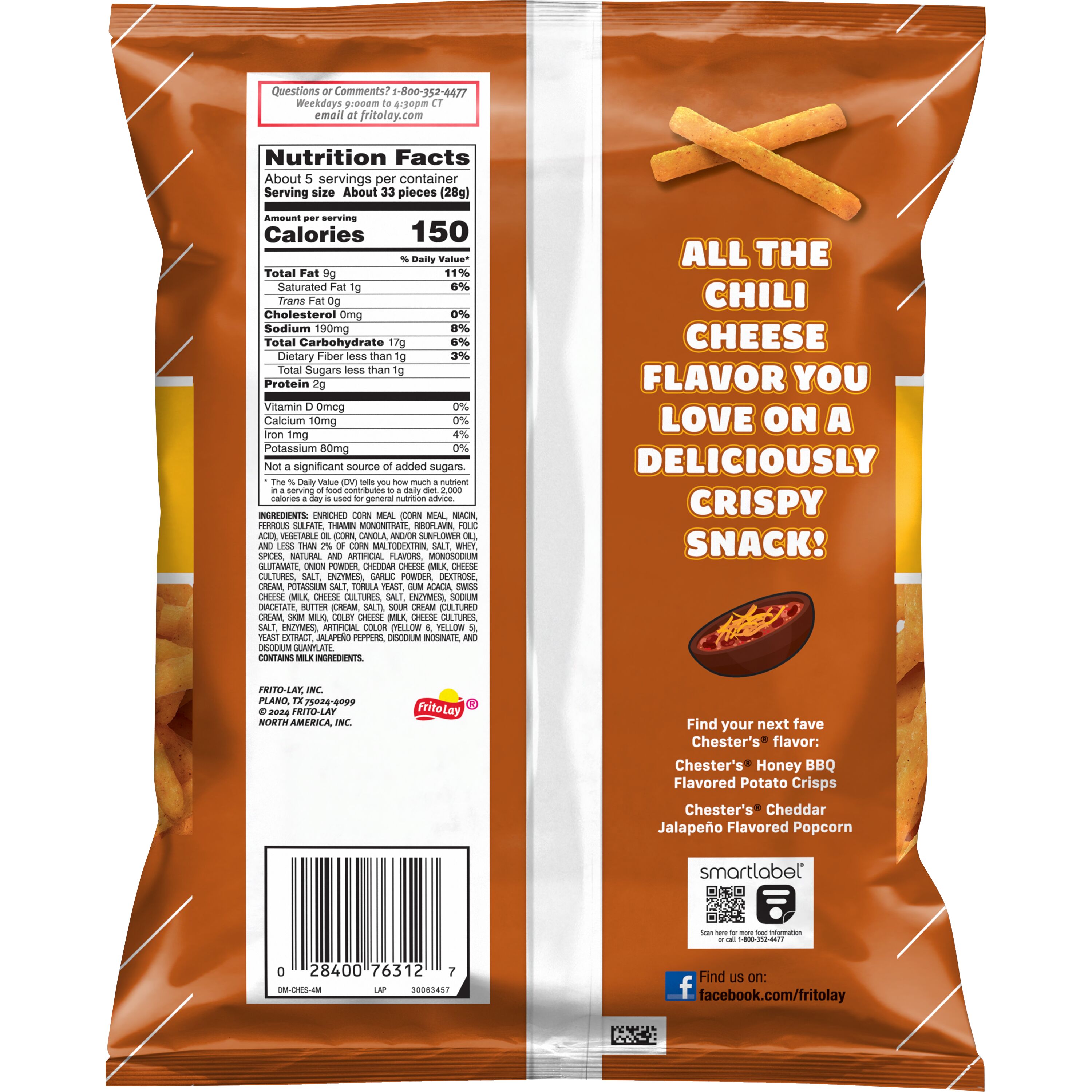 Chester's, Fries, Chili Cheese Flavored, Corn Snacks thumbnail