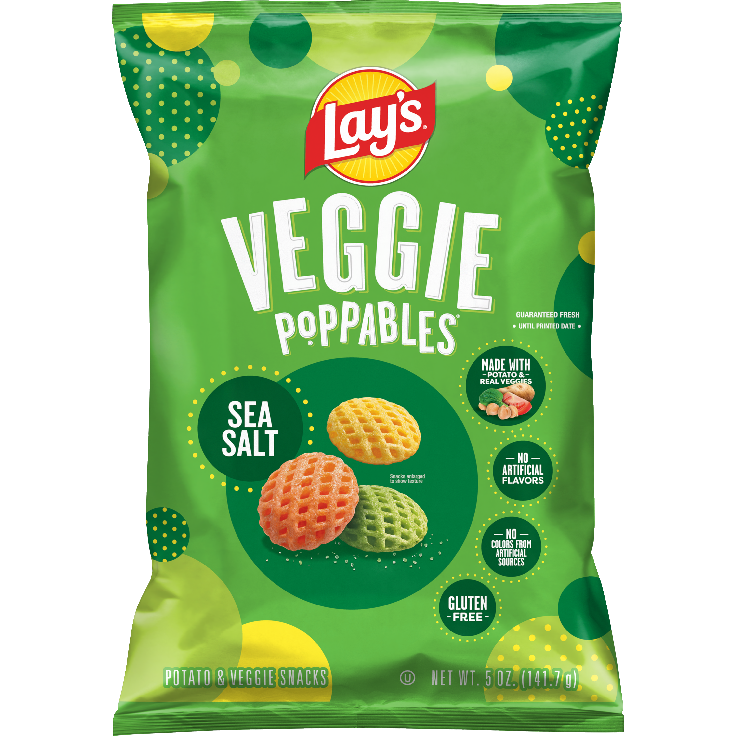 Lay's, Veggie Poppables, Sea Salt, Potato & Veggie Snacks