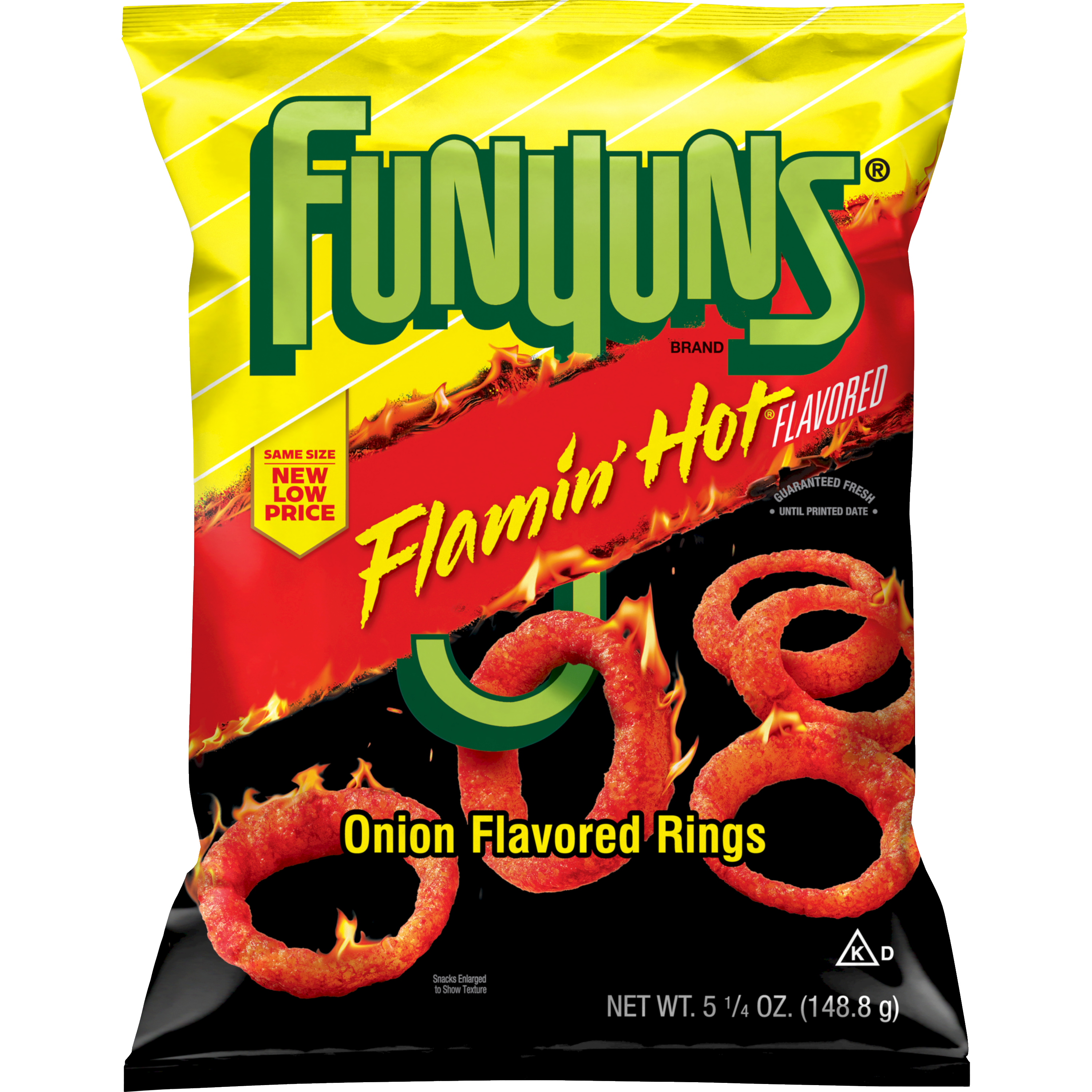 Funyuns, Flamin' Hot Flavored, Onion Flavored Rings