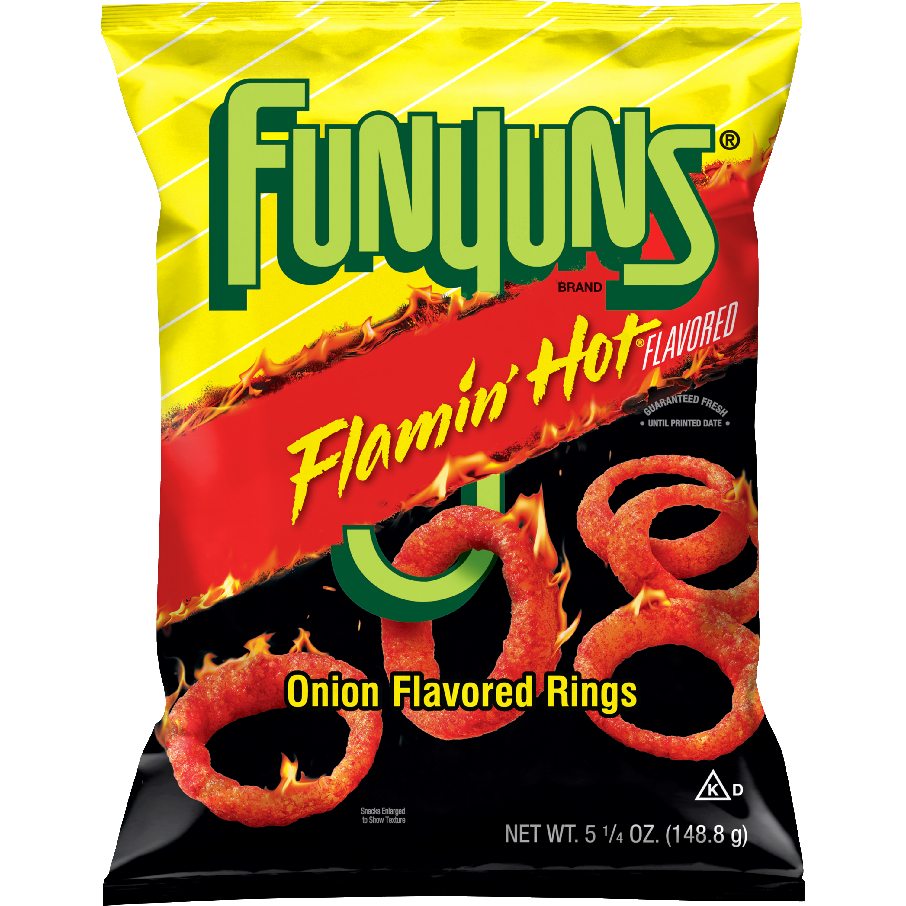 Funyuns, Flamin' Hot Flavored, Onion Flavored Rings