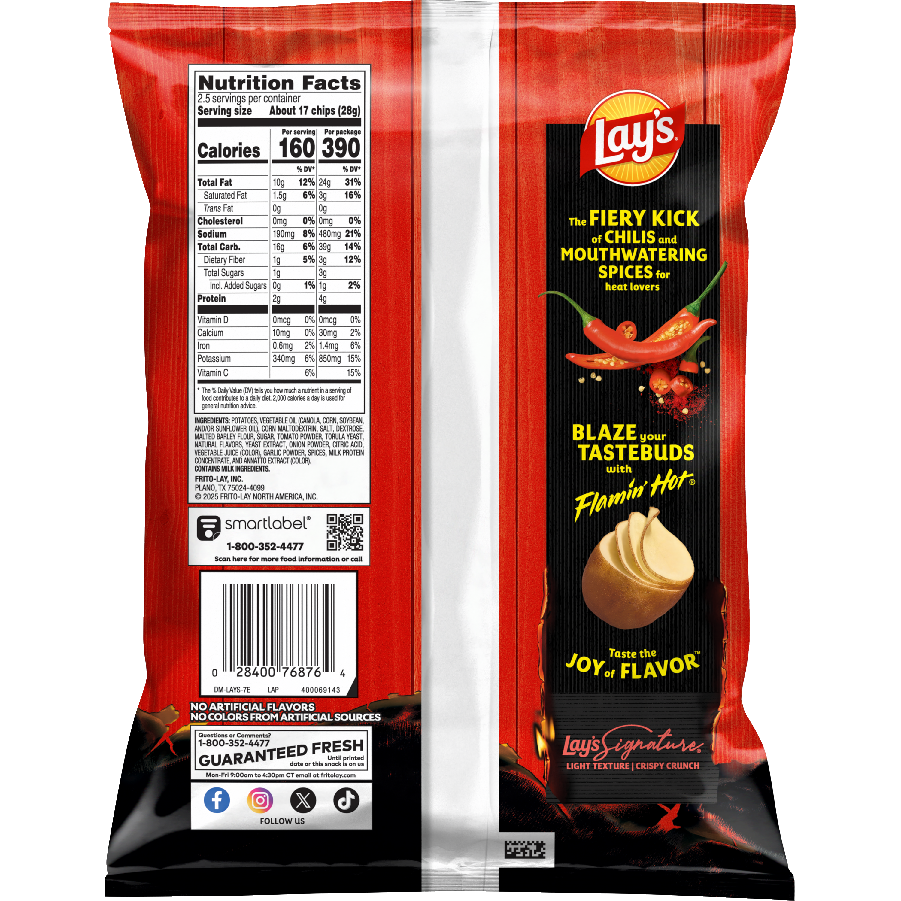 Lay's, Flamin' Hot Flavored, Potato Chips thumbnail