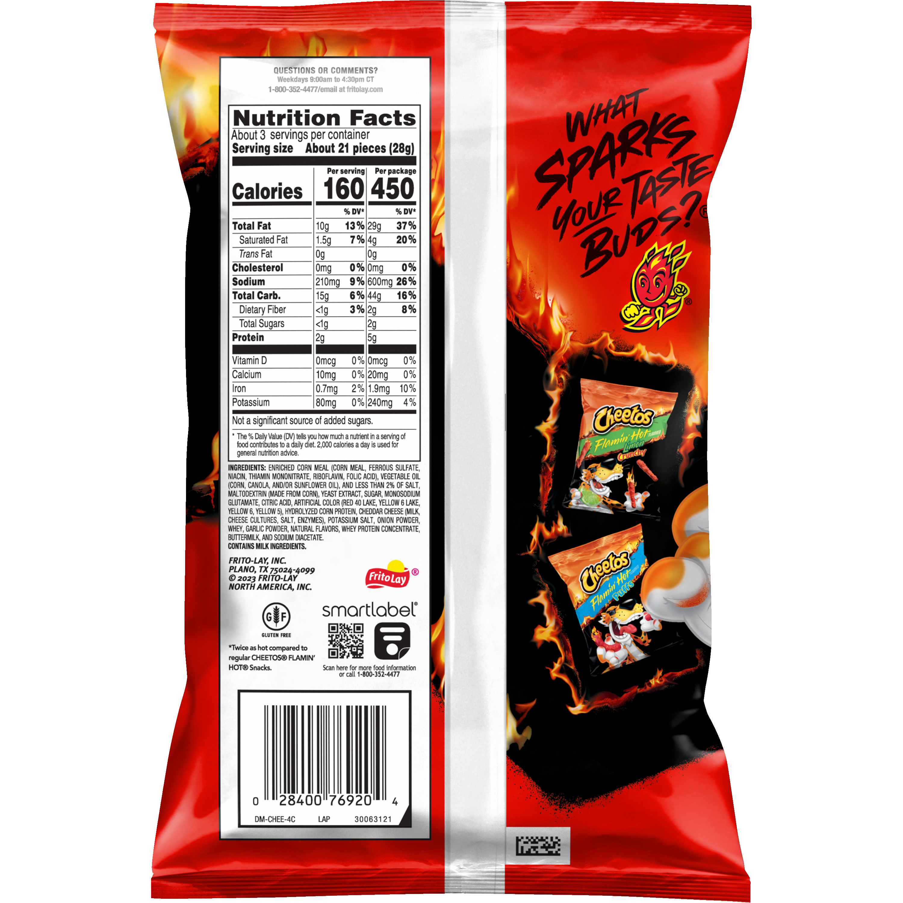 Cheetos, Crunchy, Xxtra Flamin' Hot Flavored, Cheese Flavored Snacks thumbnail