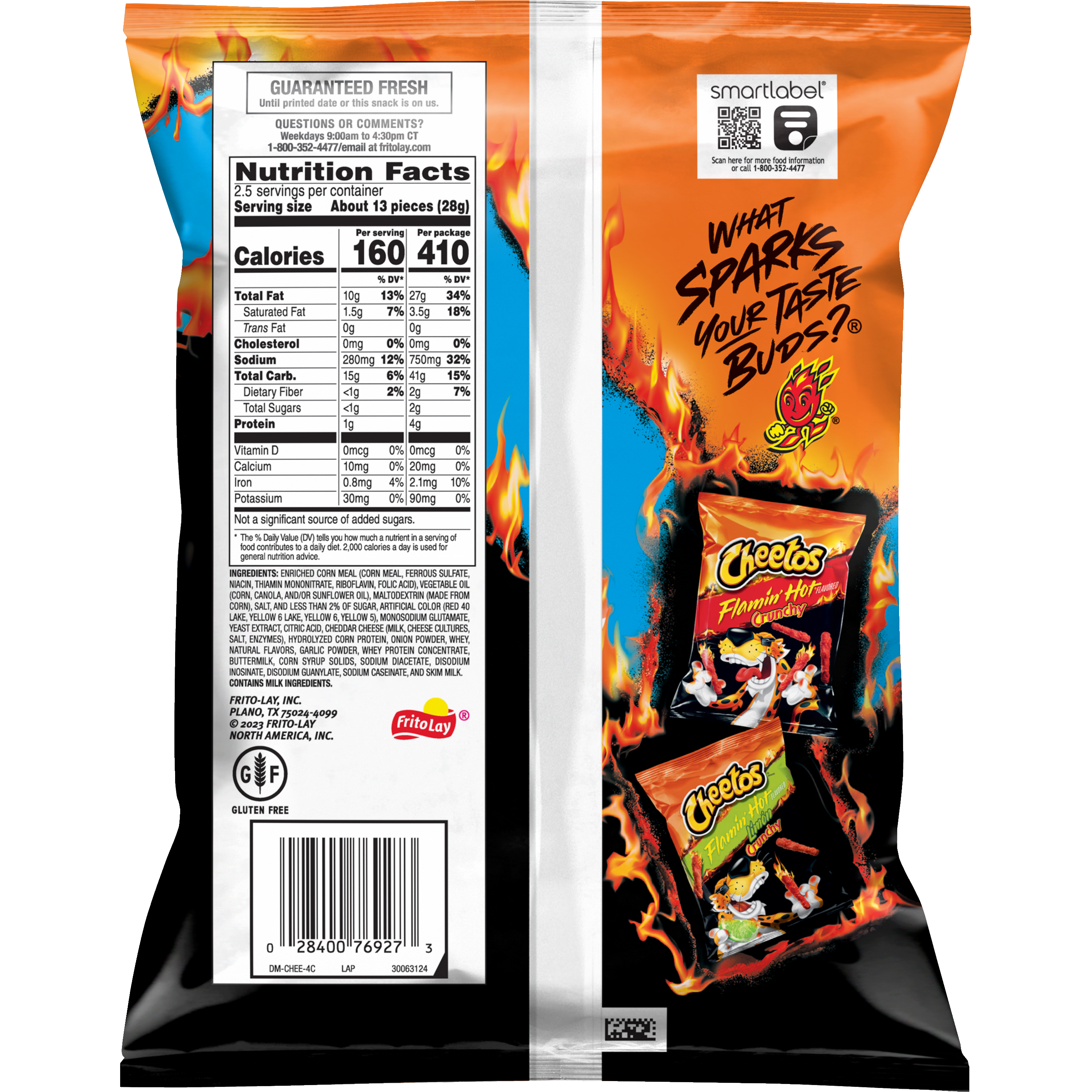 Cheetos, Puffs, Flamin' Hot Flavored, Cheese Flavored Snacks thumbnail