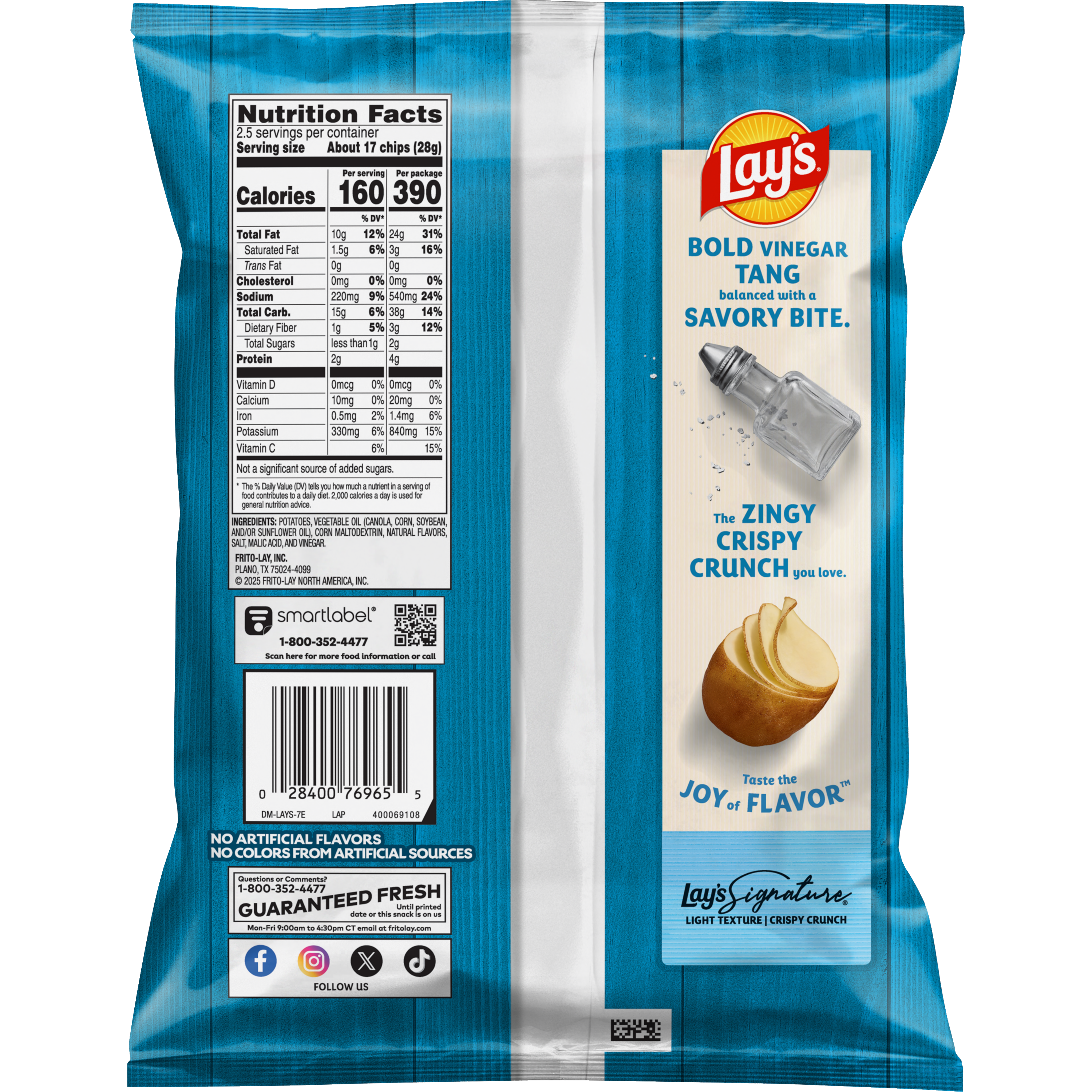 Lay's, Salt & Vinegar Flavored, Potato Chips thumbnail