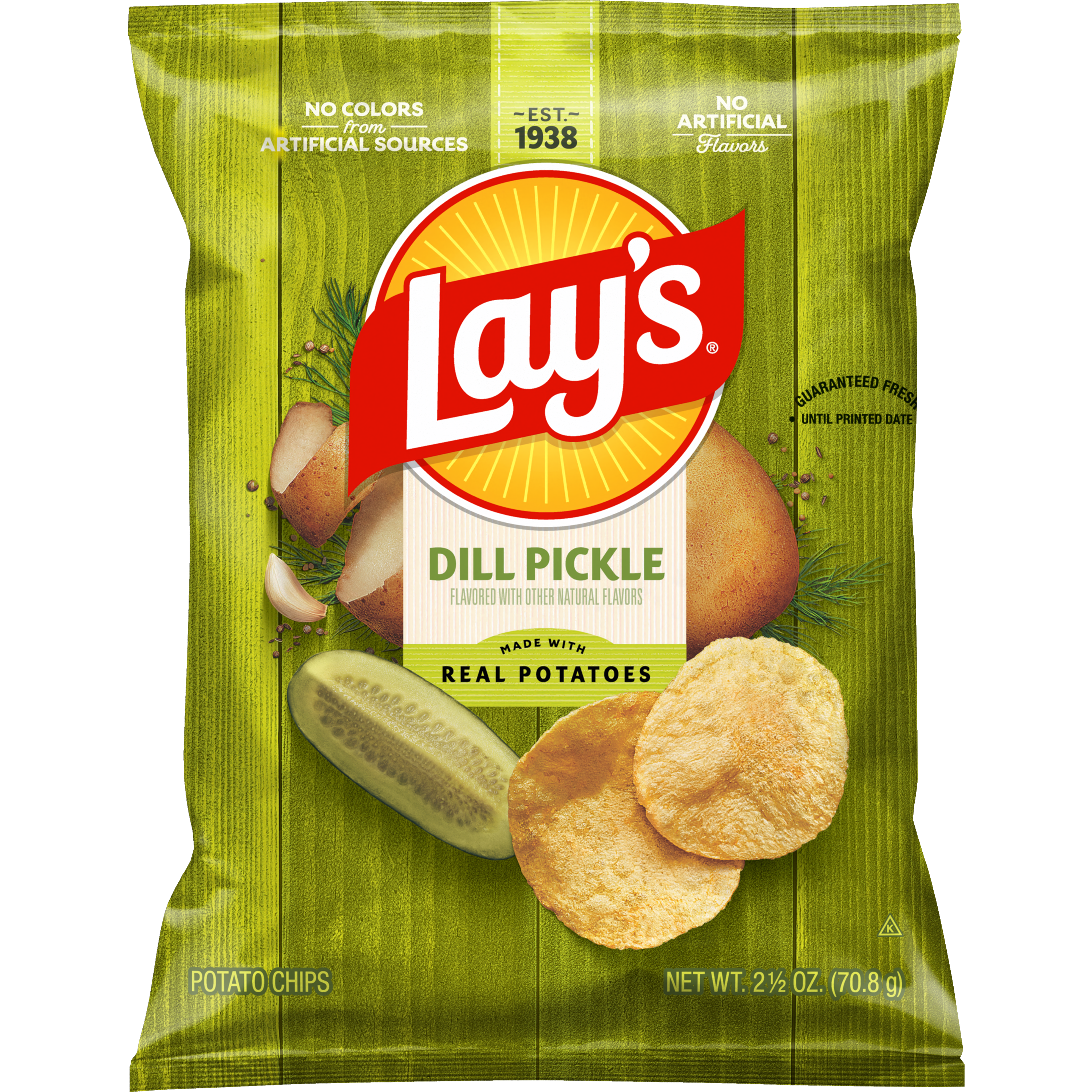 Lay's, Dill Pickle Flavored, Potato Chips