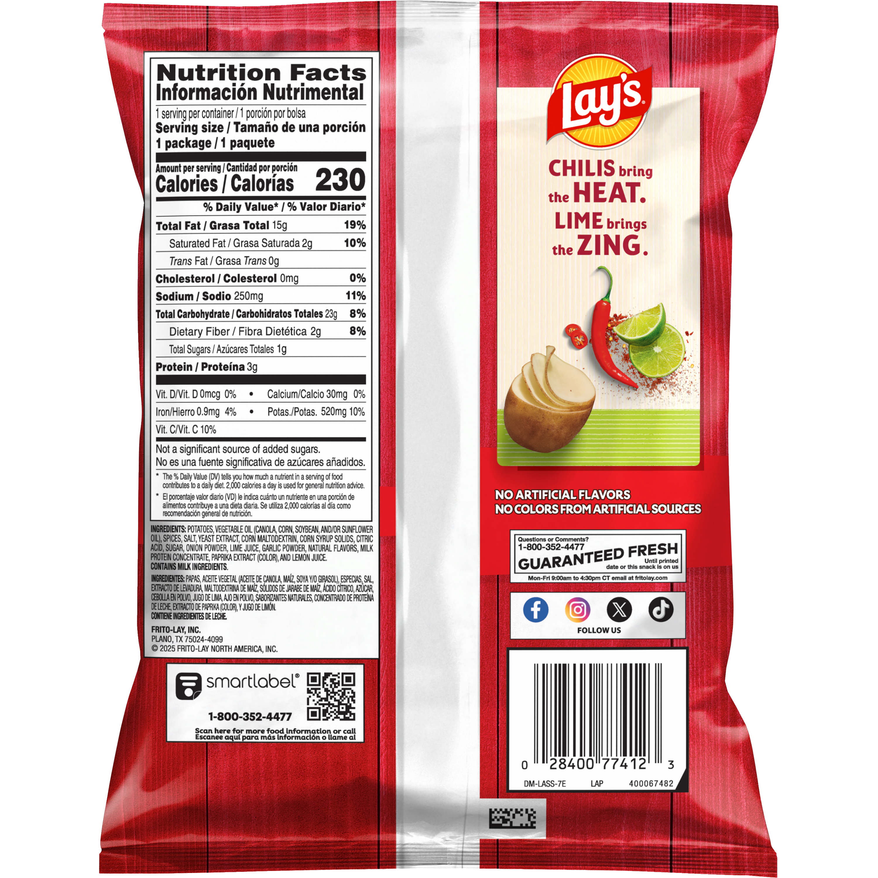 Lay's, Chile Limon Flavored, Potato Chips thumbnail