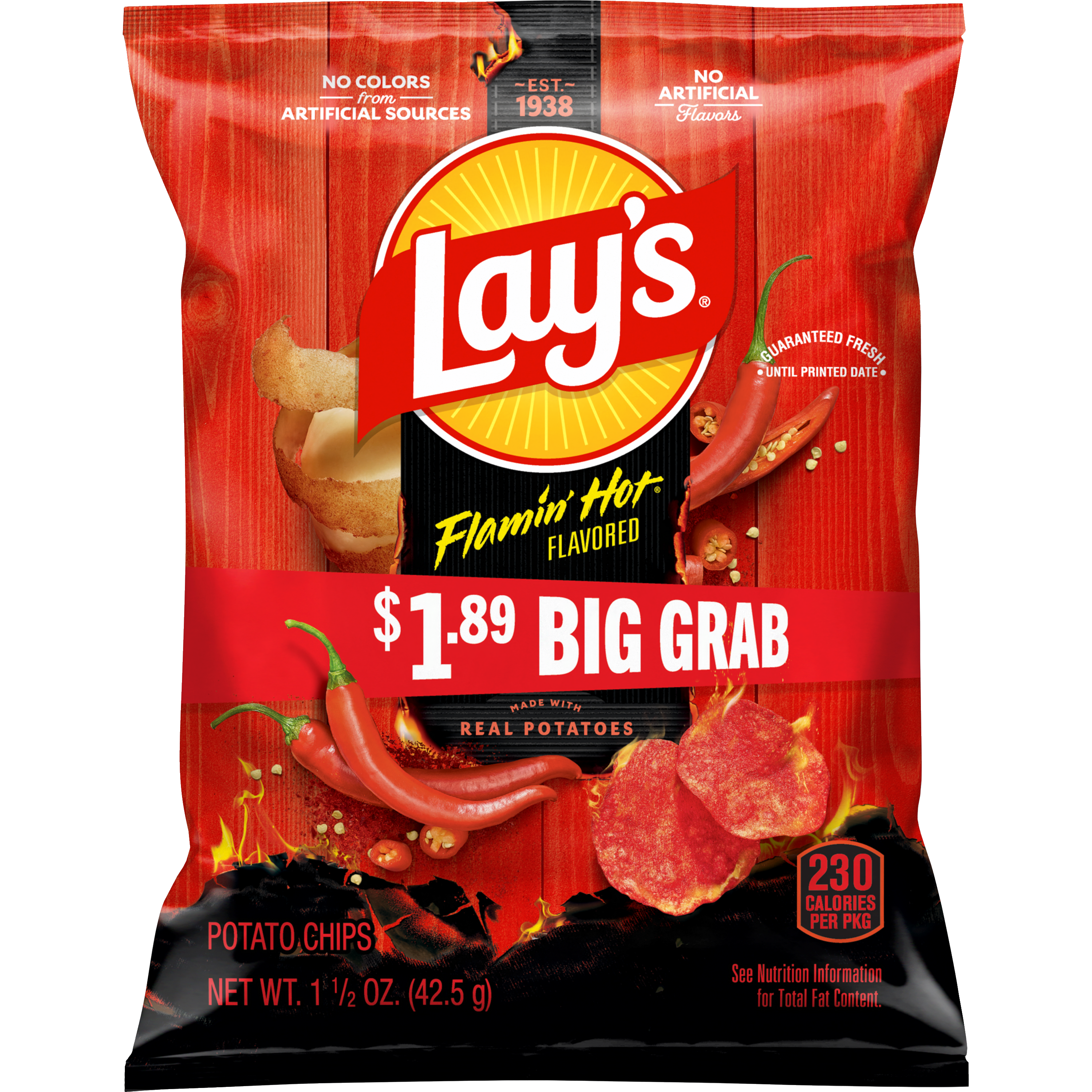 Lay's, Flamin' Hot Flavored, Potato Chips
