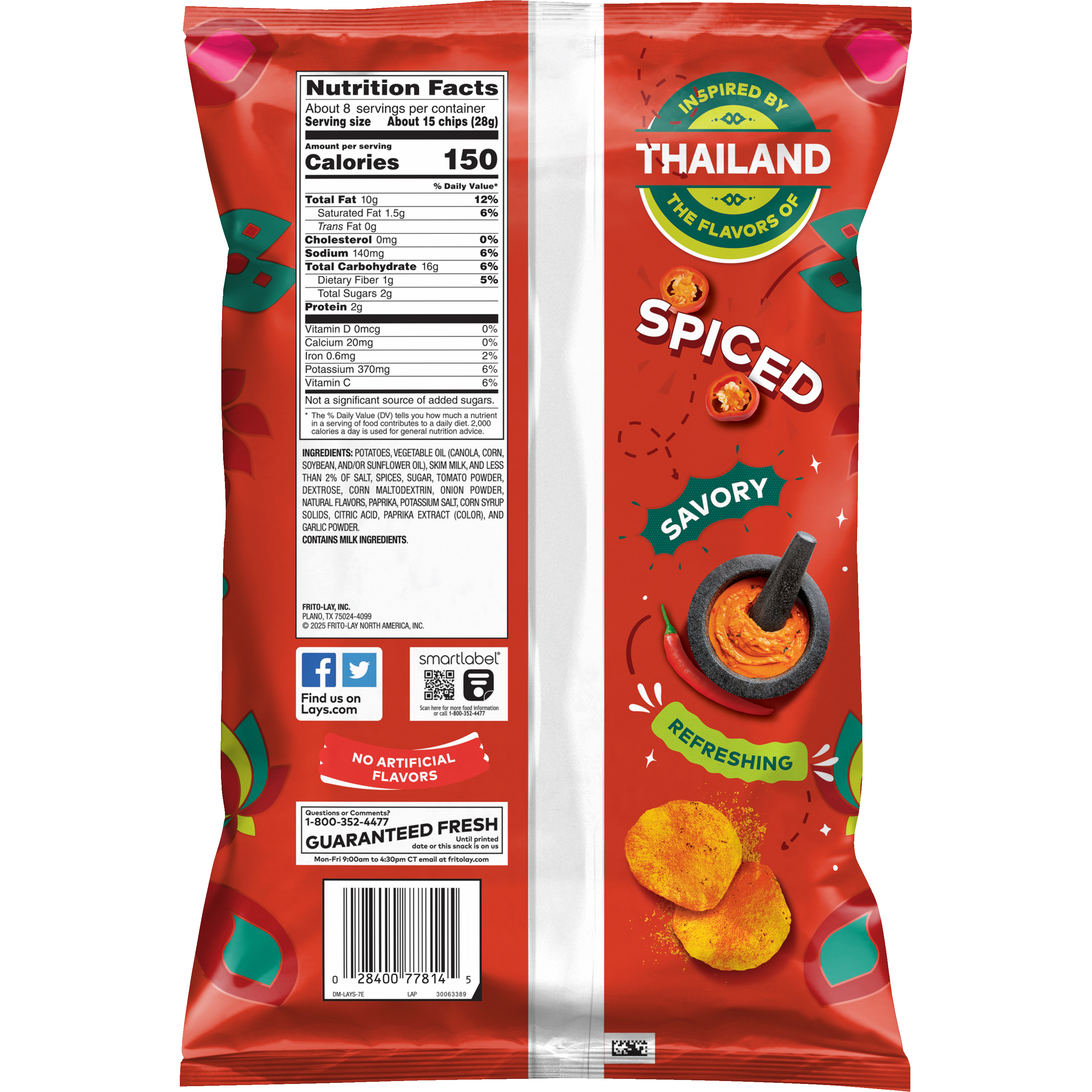 Lay's, Thai-Style Red Curry Flavored, Potato Chips thumbnail