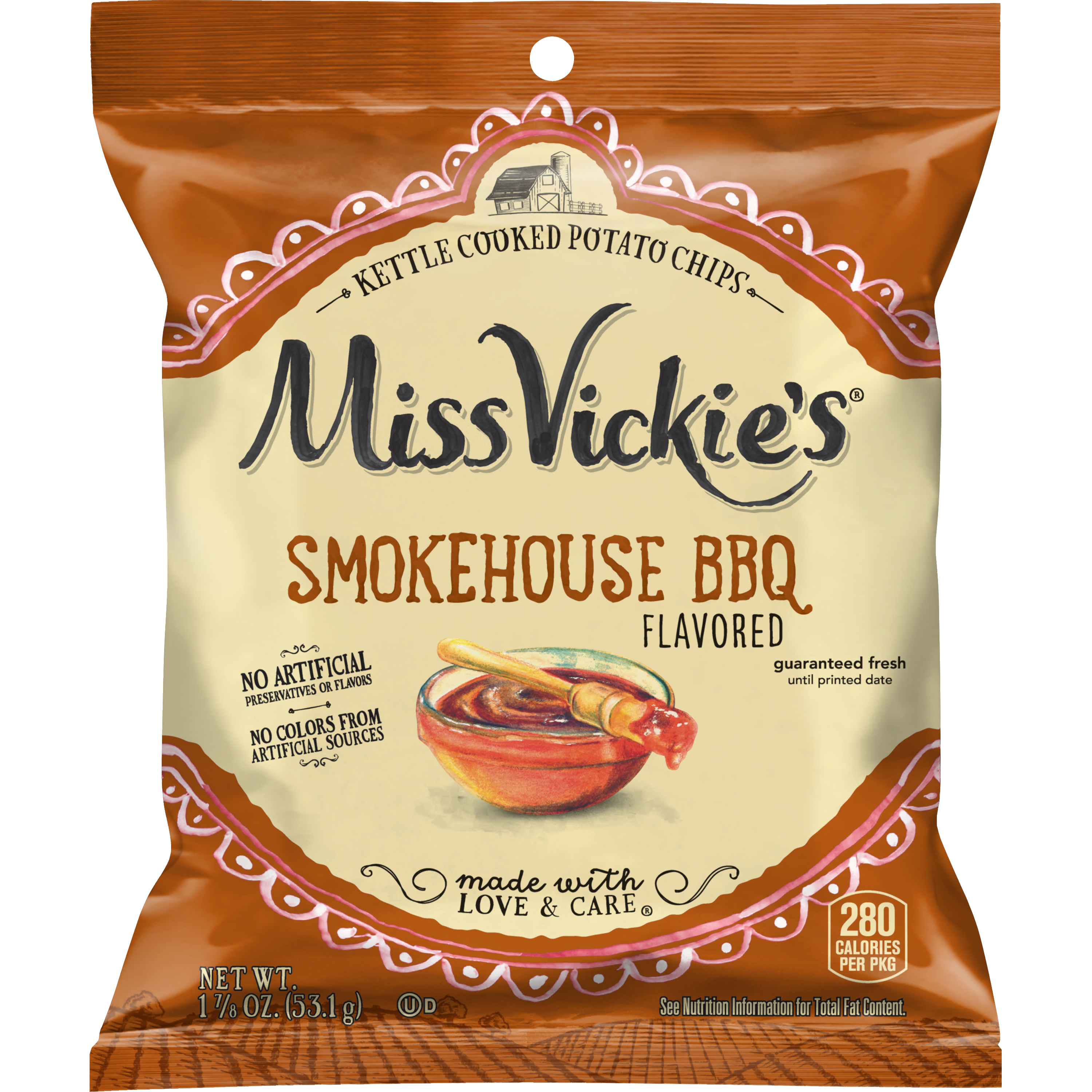 Miss Vickie's, Smokehouse BBQ Flavored, Kettle Cooked Potato Chips